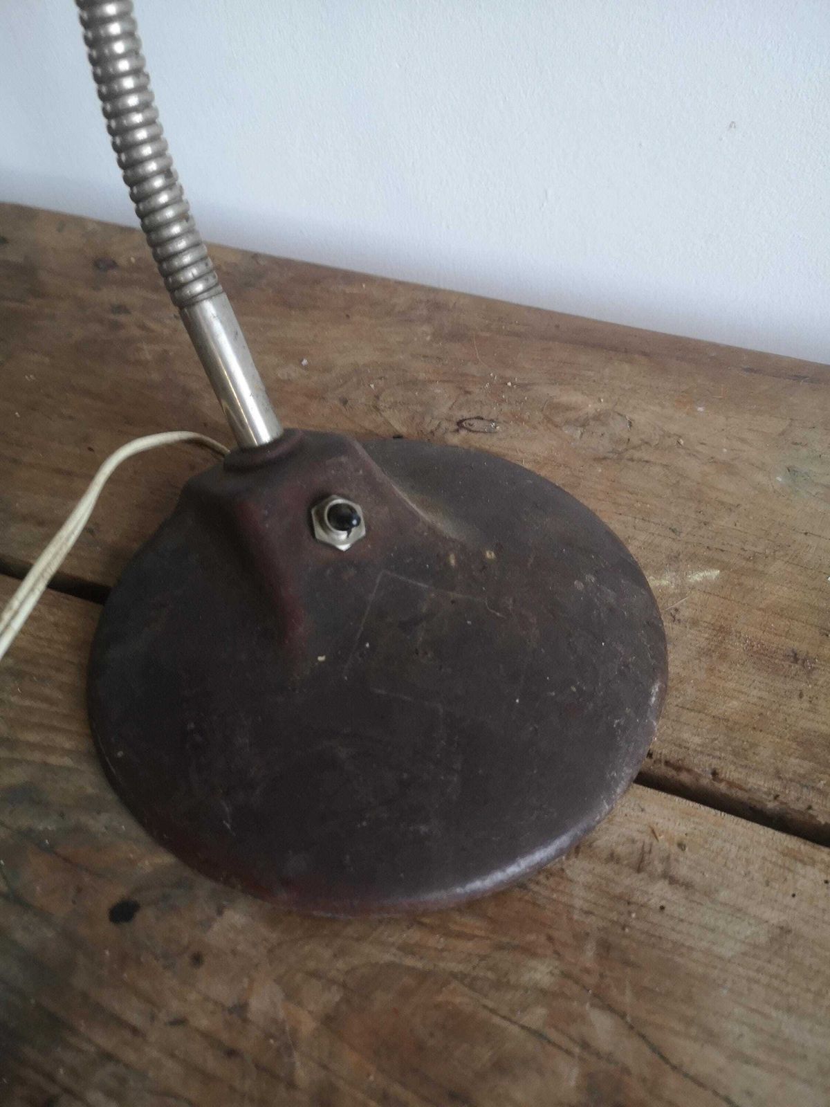 Ufo Satellite Mid Century Table Desk Lamp, Photo Studio Lighting, C1970, Quality Vintage Retro Raw Metal Lamp With Heavy Base photo 145.0