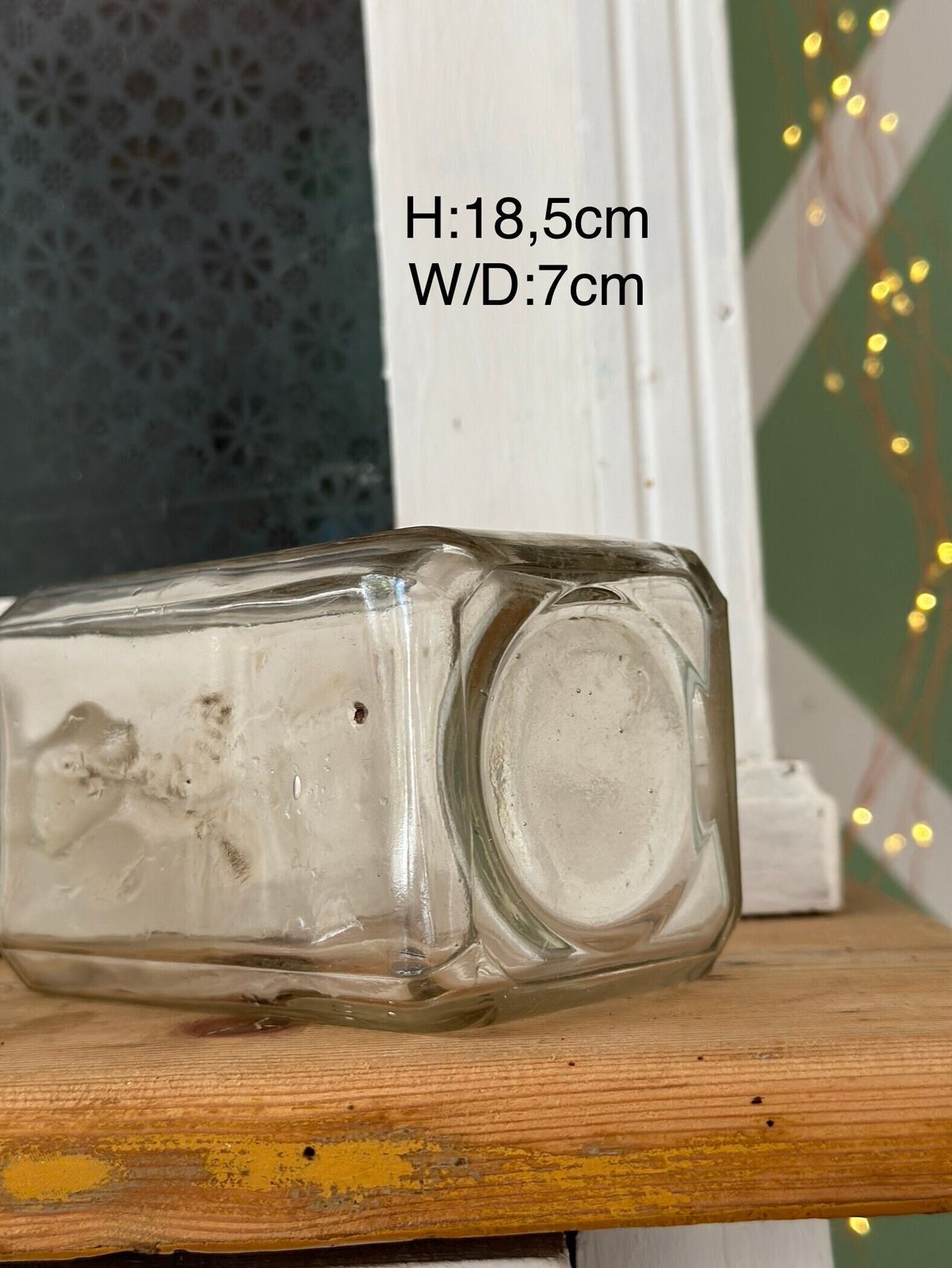 Budapest Crafted Antique Glass Bottle Set   Rare Square Shaped Trio For Timeless Floral Displays Unique Collectibles History And Elegance! photo 66.0