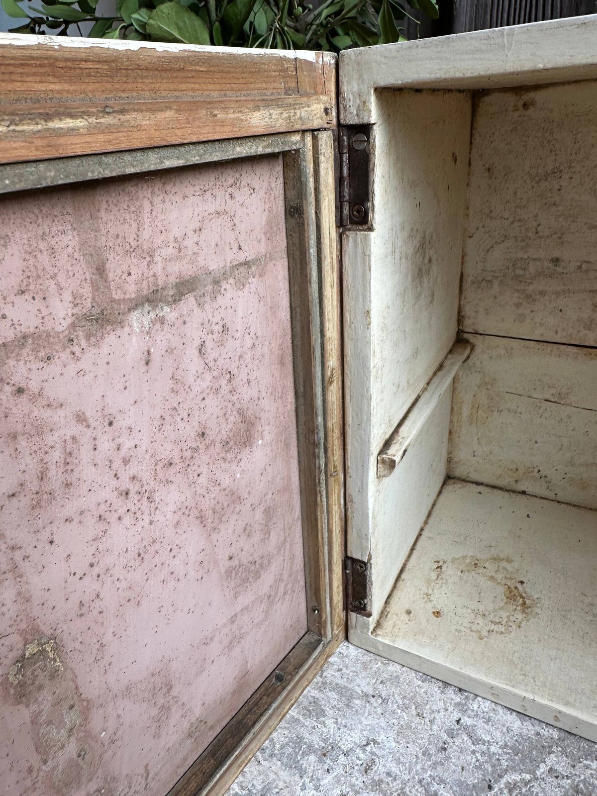 Cute Shabby Wooden Apothecary Bathroom Medical Cabinet Small Jewelry Box Mini Chest Herb Cupboard Tea White Chippy Hand Made Primitive photo Furniture