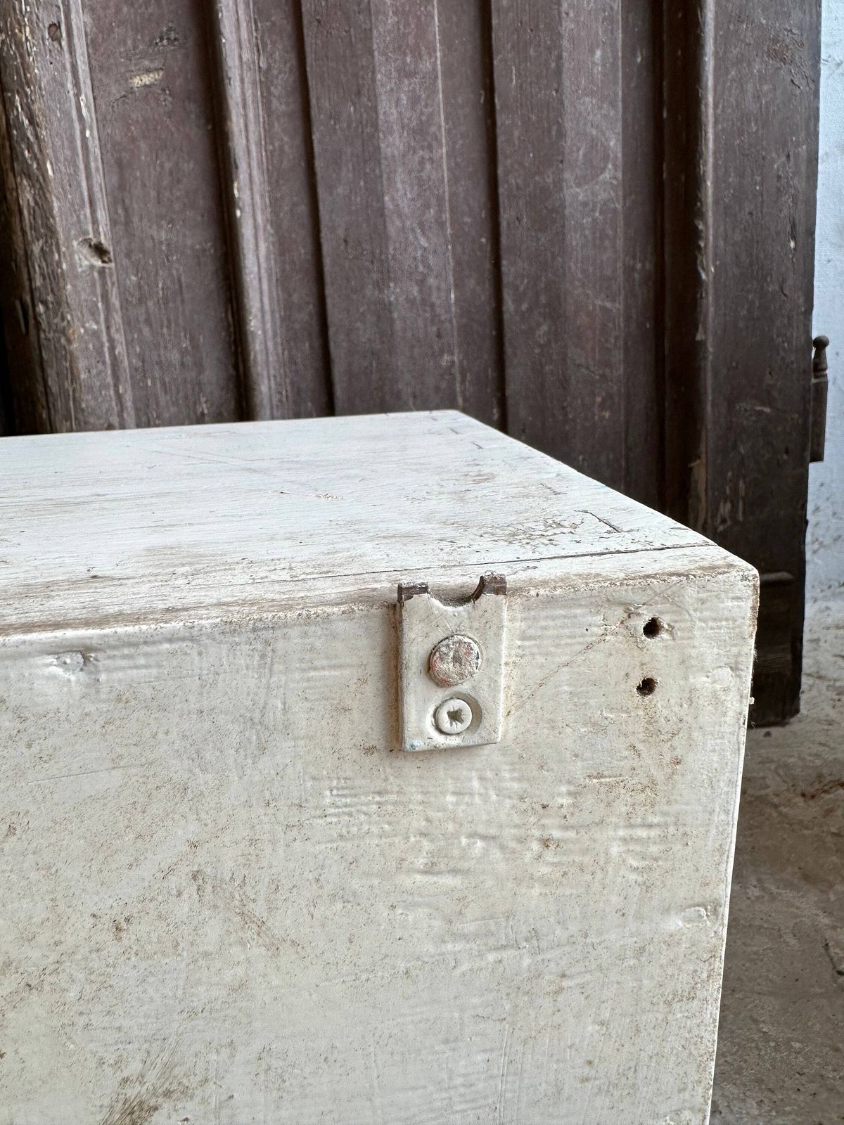 Cute Shabby Wooden Apothecary Bathroom Medical Cabinet Small Jewelry Box Mini Chest Herb Cupboard Tea White Chippy Hand Made Primitive photo vinterior