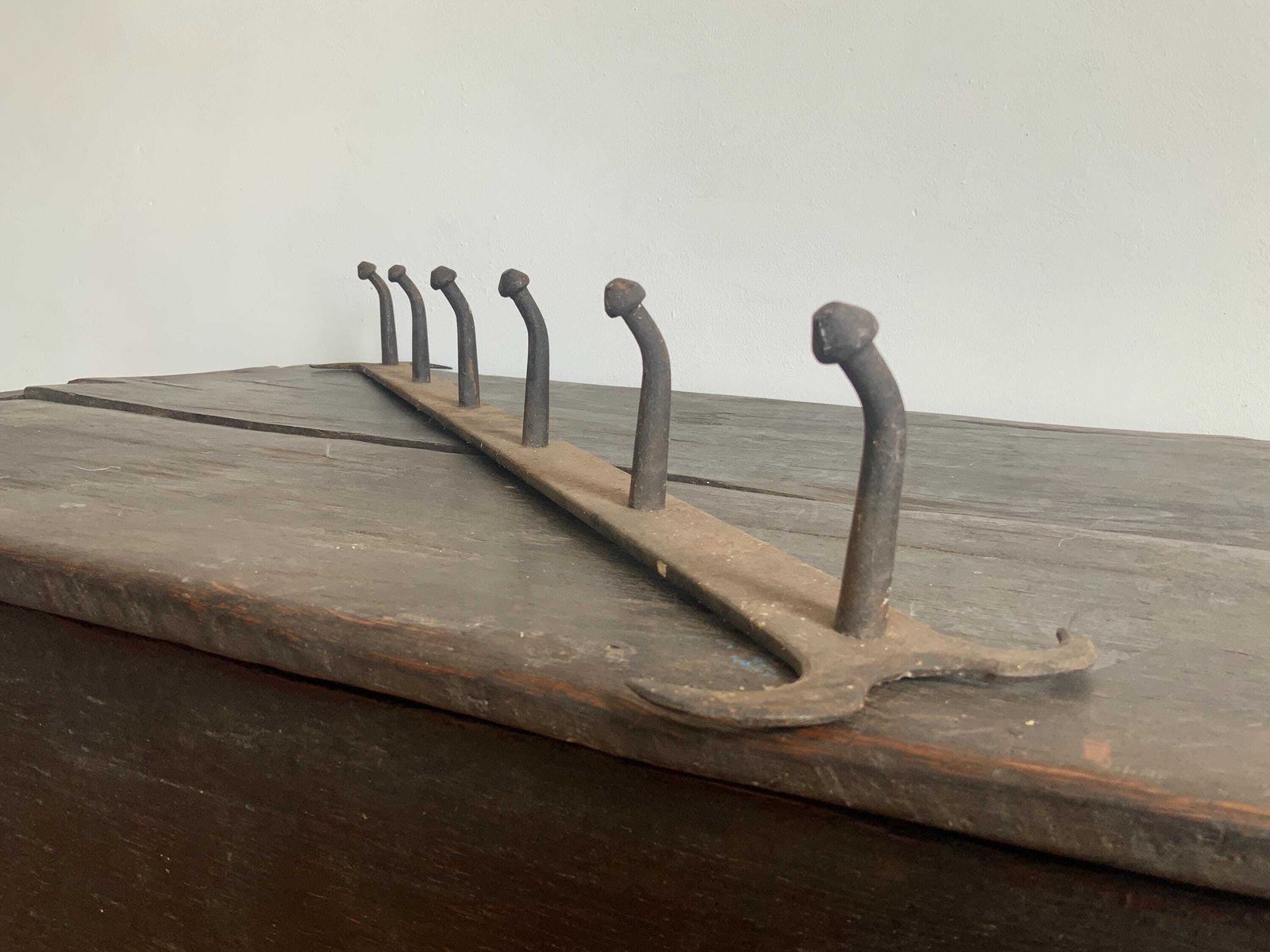 Iron Wall Mounted Coat Hooks Original And Unique, Central European Design Rustic Decor, Strong Metal Barn Homestead Style, Robust, Strong photo 69.0