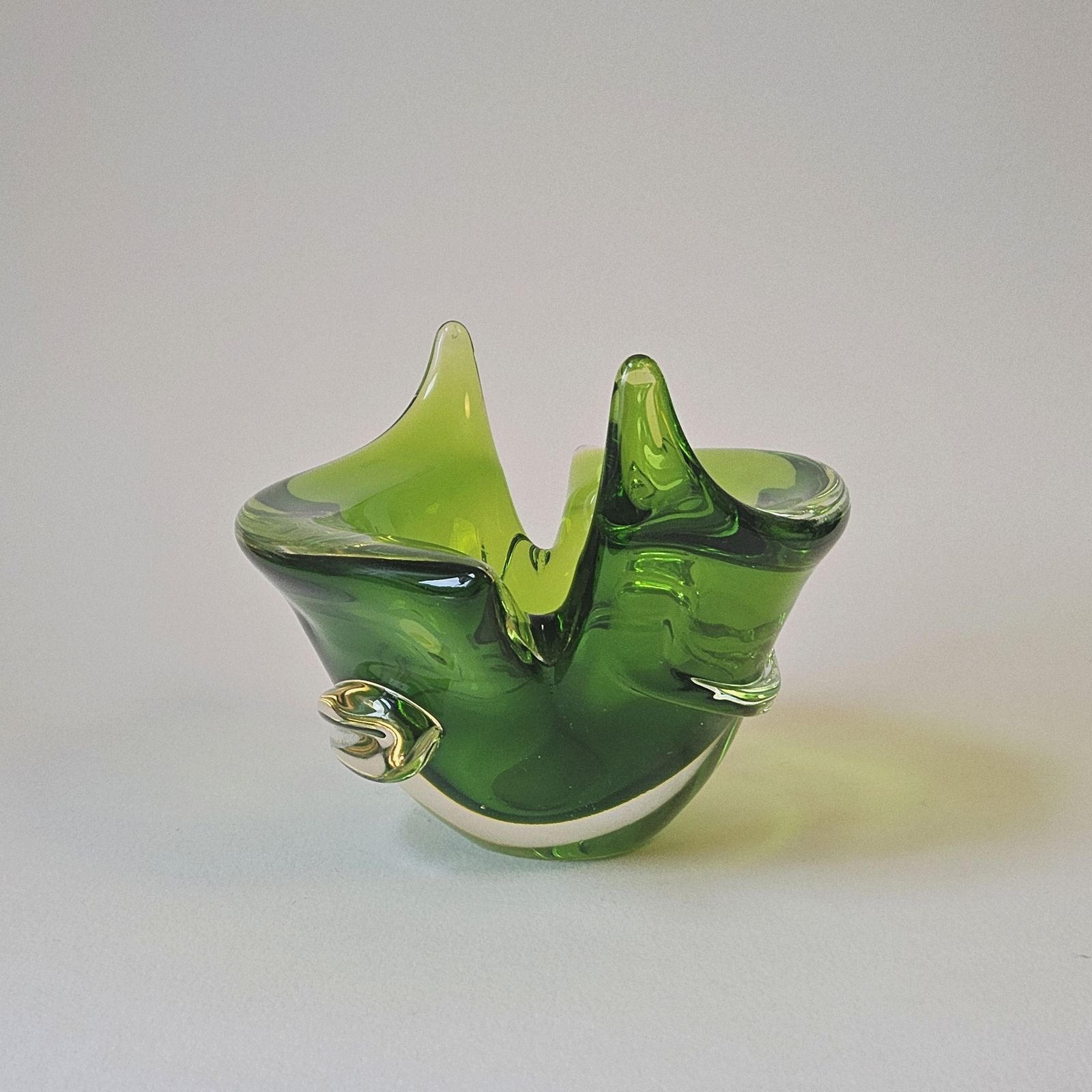 Green Mid Century Surrealist Style Ashtray