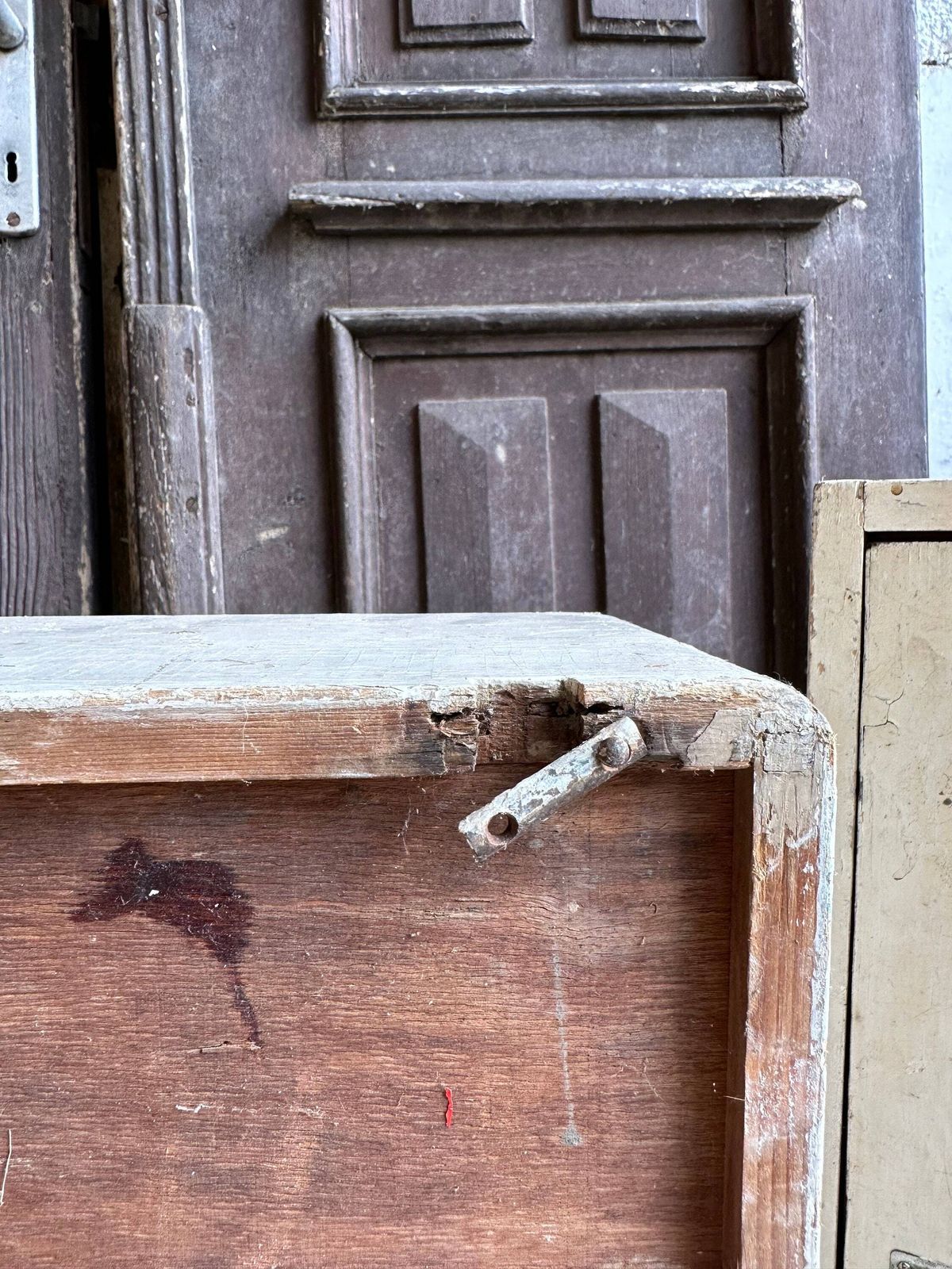 Wooden Shabby Apothecary Bathroom Medical Cabinet Small Jewelry Box Mini Chest Herb Cupboard Tea White Chippy Hand Made Primitive photo buy