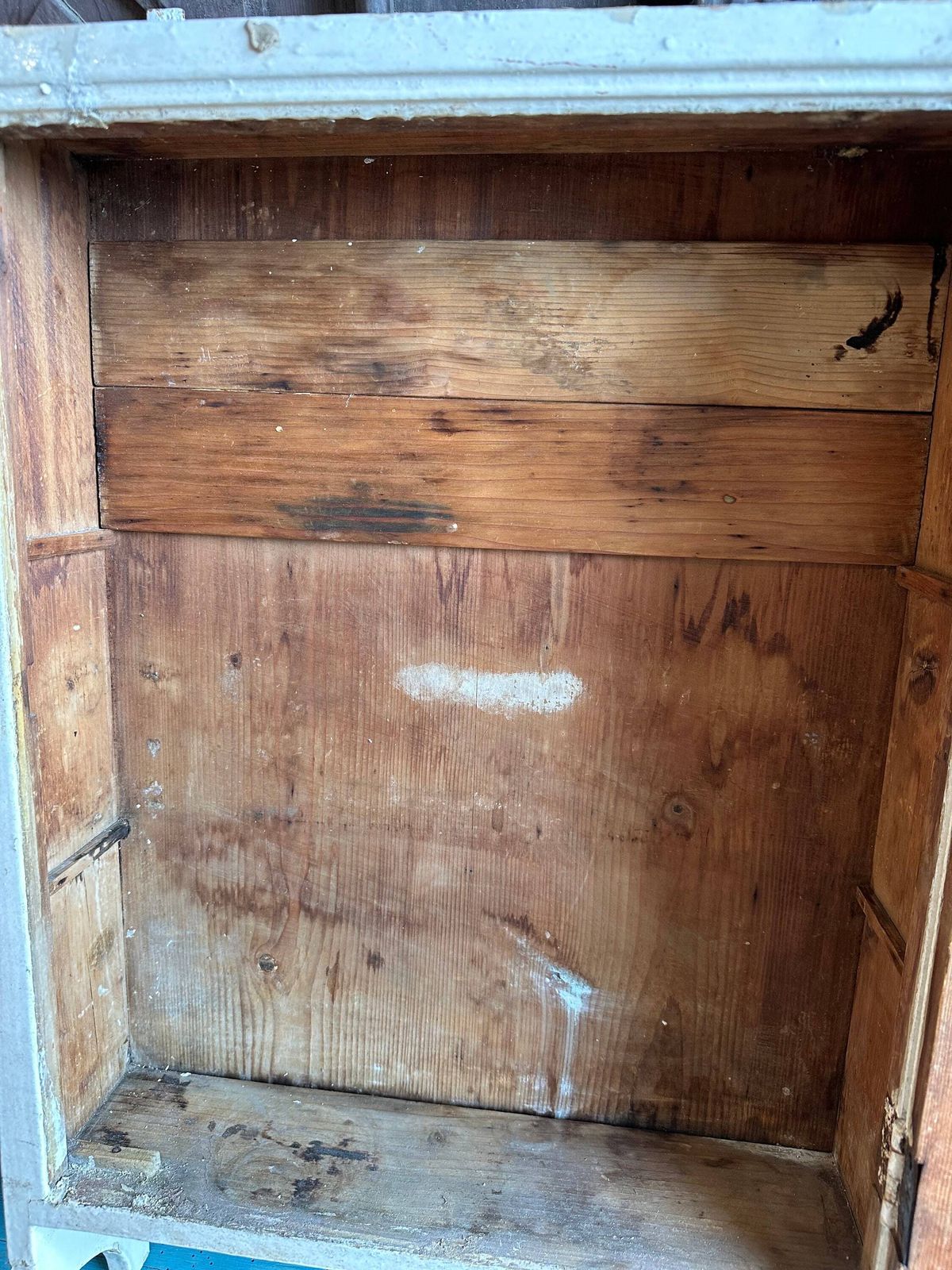 Cute Shabby Wooden Apothecary Bathroom Medical Cabinet Small Jewelry Box Mini Chest Herb Cupboard Tea White Chippy Hand Made Primitive photo 119.0