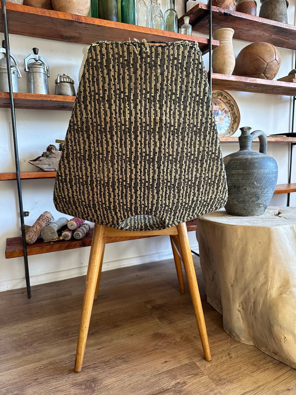 Original Erica Chair Hungarian Mid Century Modern Dining Chair By Judit Burián Vintage Iconic Seating Retro Linen Fabric Beech Legs photo buy