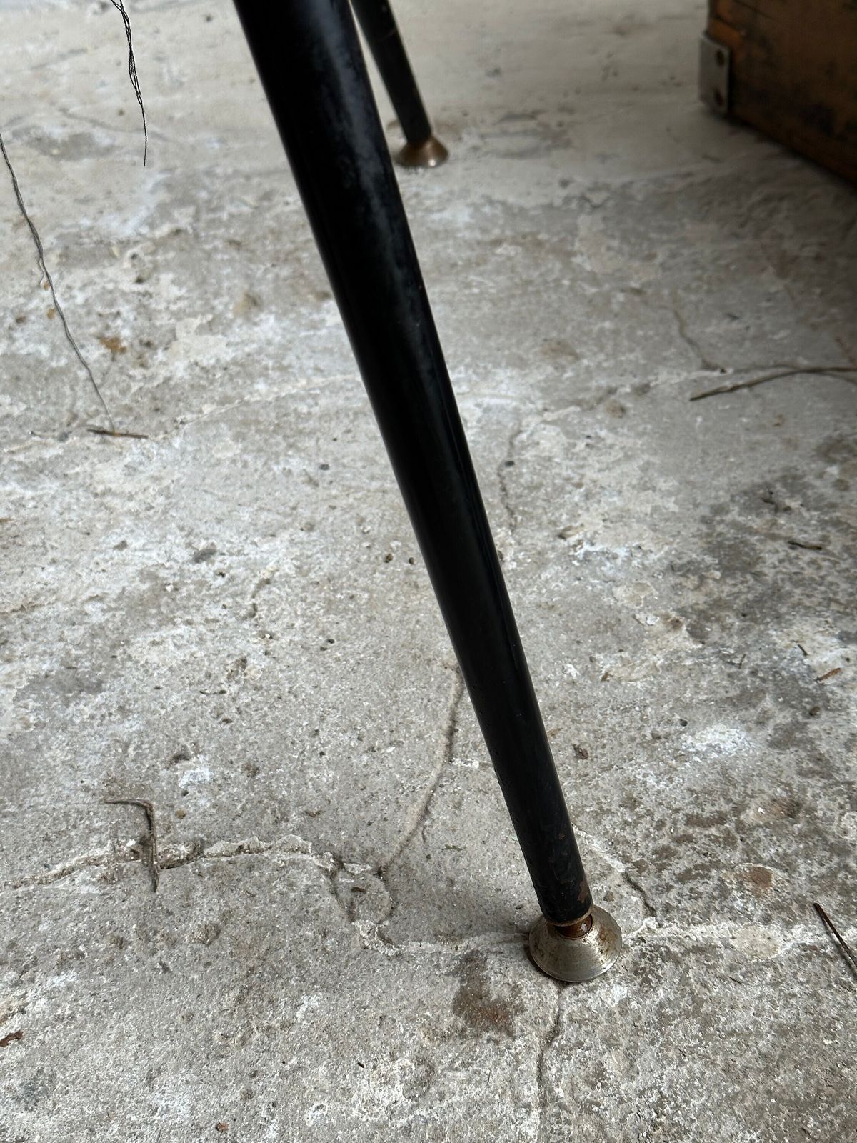 Vintage Mid Century Chair By Koln Stylish, Comfortable Seating, Steel Splayed Legs, Brass Feet A Restoration Project For Timeless Elegance! photo for sale