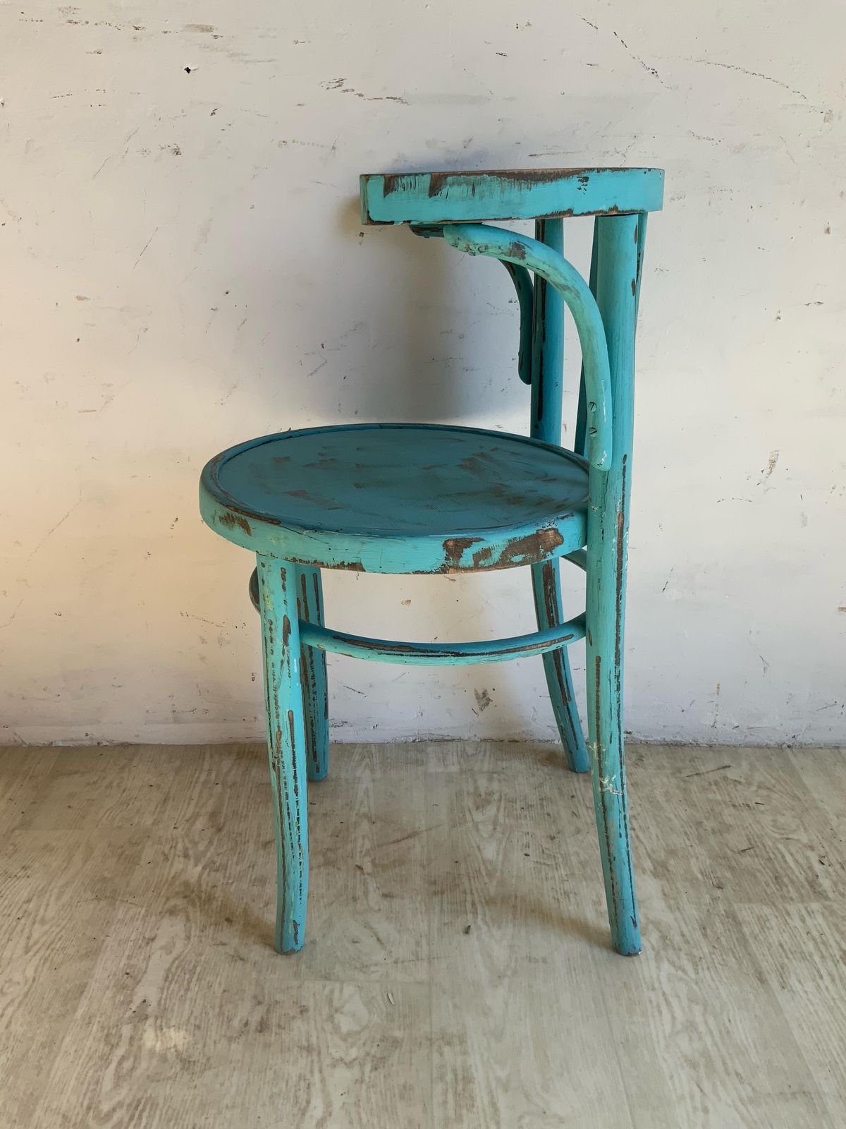 Antique Thonet Style Chair:1890s Austrian Elegance Solid Oak Wood| Reclaimed From Budapest Tea House| Timeless Art For Your Home Décor Blue photo Furniture