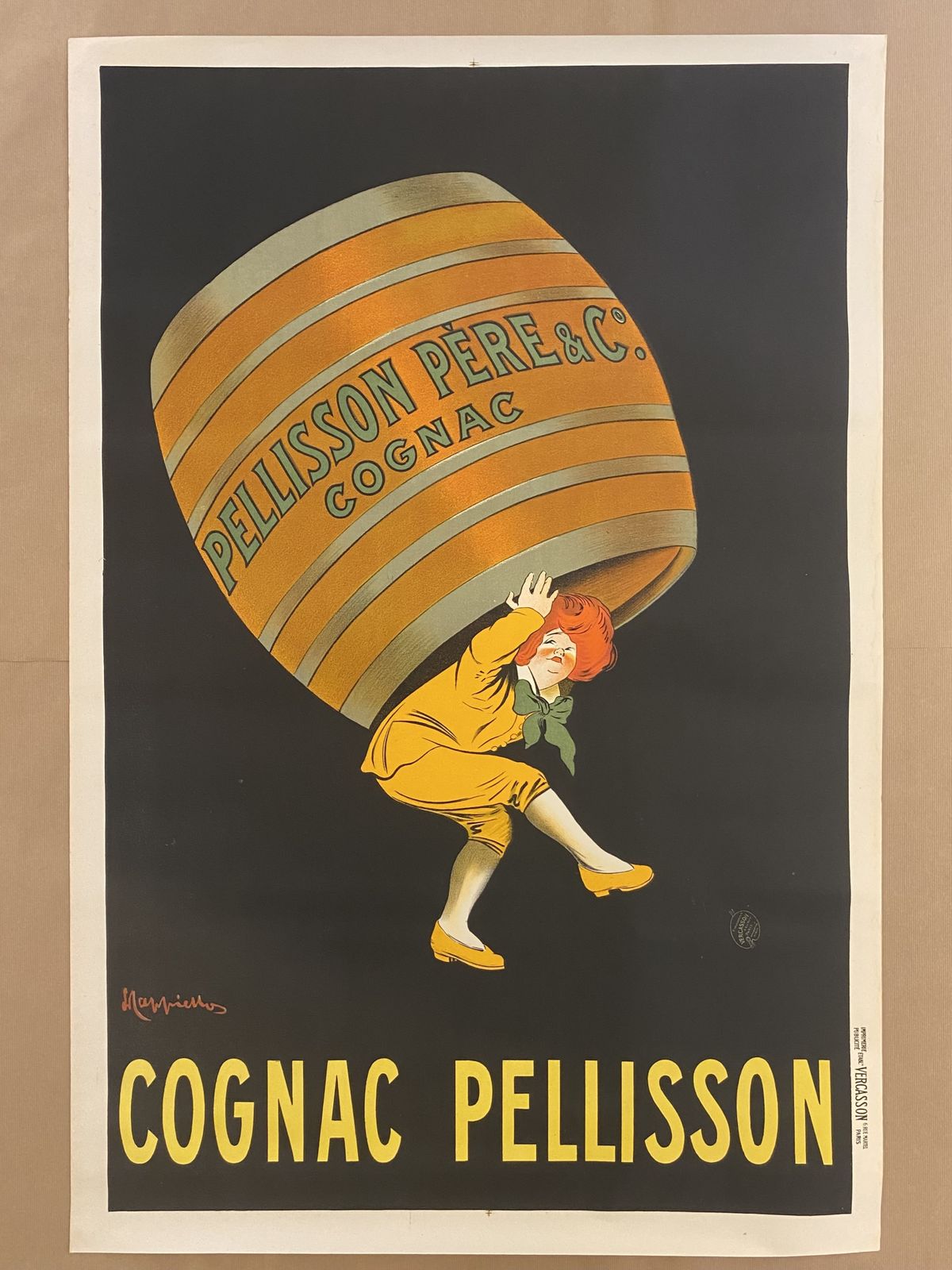 Leonetto Cappiello, C.A. 1920s   Cognac Pellisson   Original Vintage Lithographic Affiche photo vintage