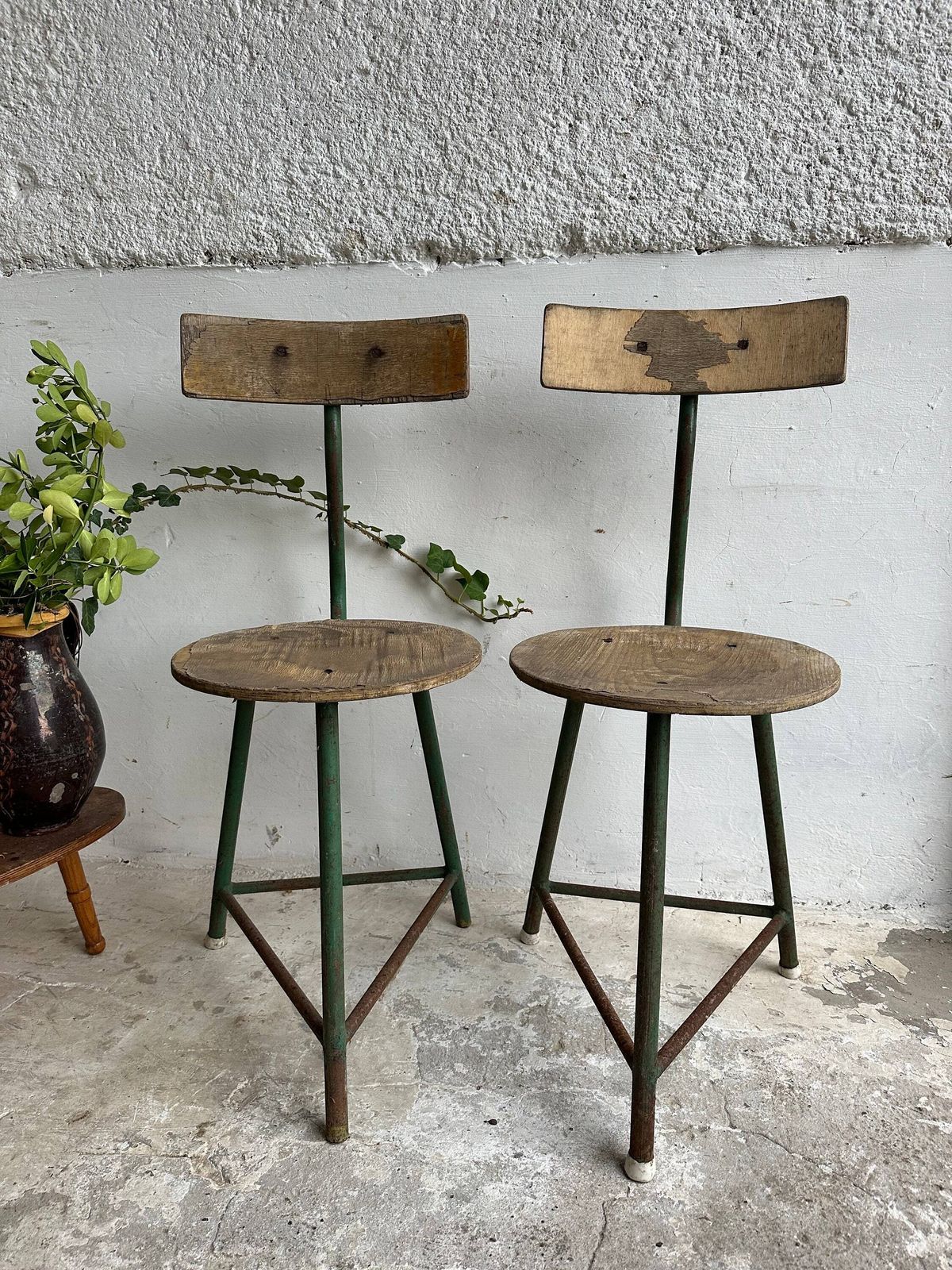 Heavy Steel Retro Workseat Engineering Stool Factory Chair Vintage Bench Seat Machinists Stool 1950s European, Gnarly