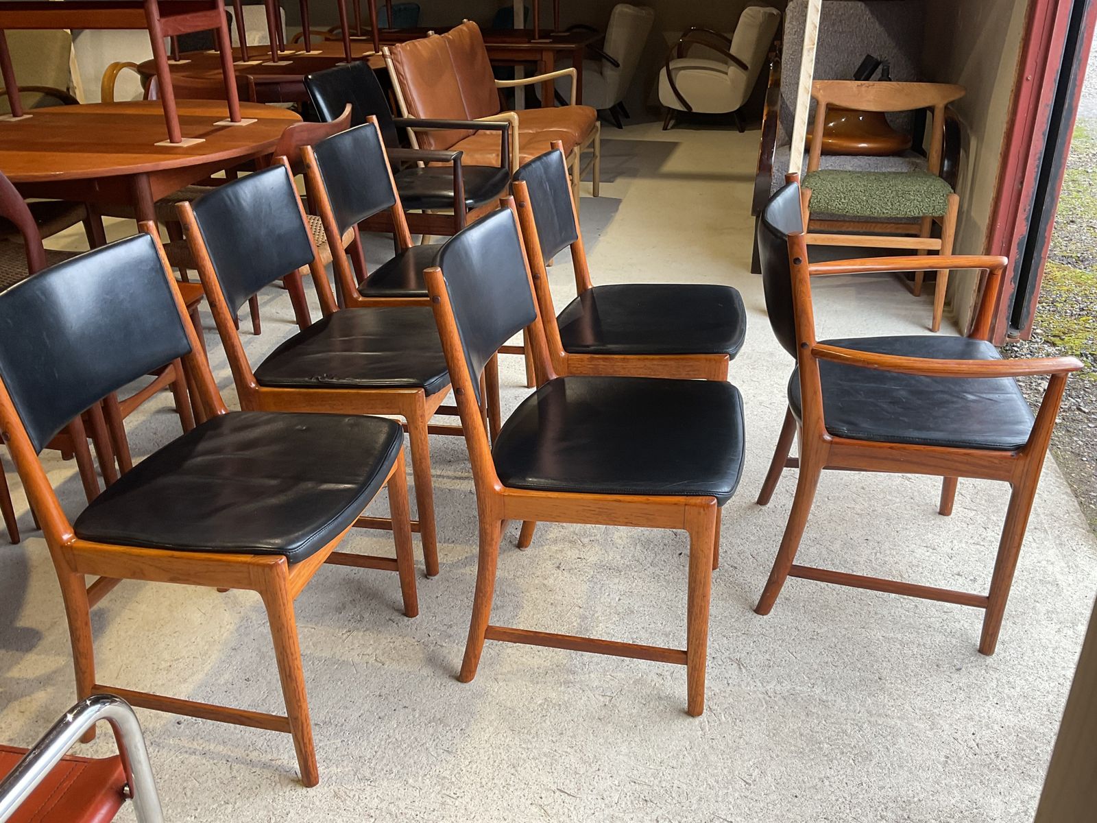 1685.0 Kai Lyngfeldt Larsen Danish Dining Chairs Set Of 6 In Mid Century Style photo