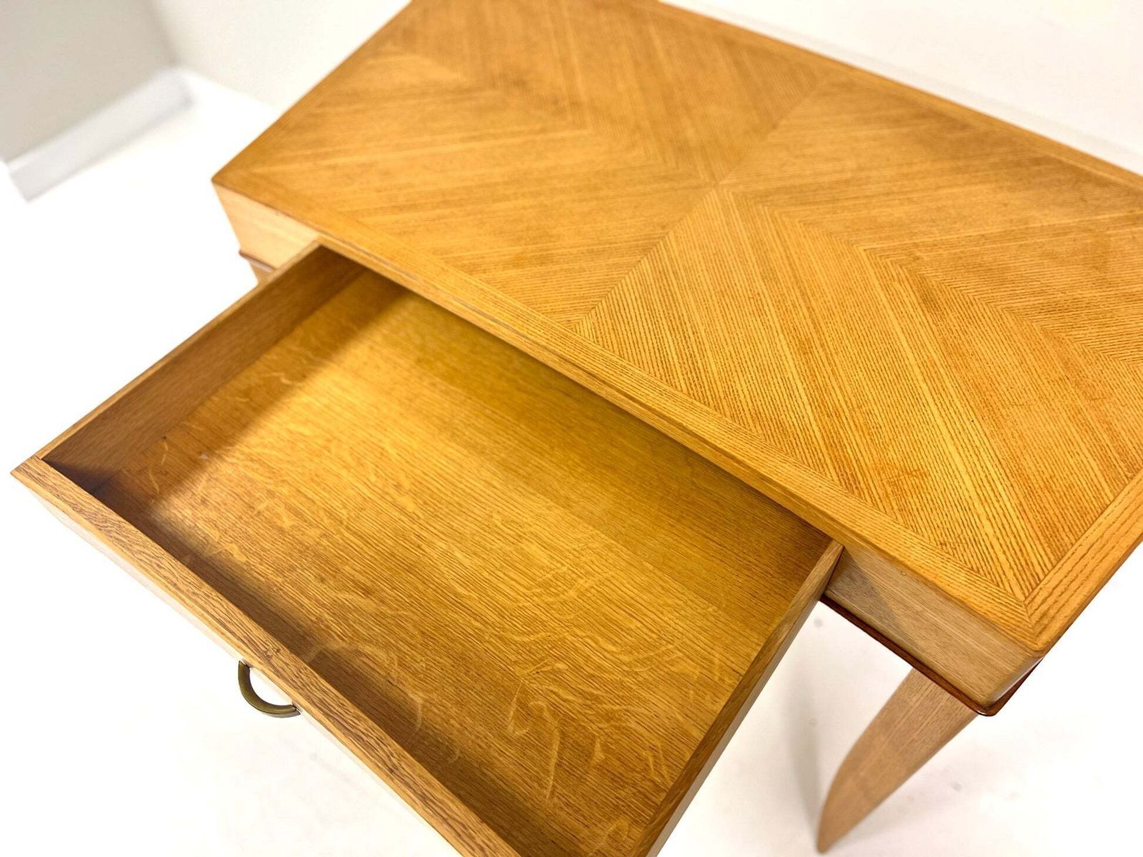 Attributed To Maison Dominique, French Sycamore Desk photo vinterior