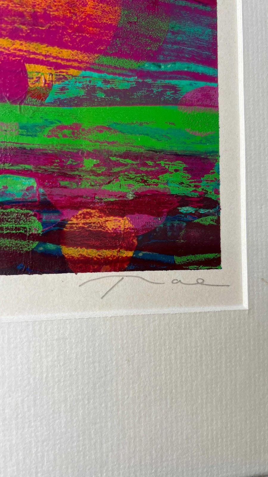 Framed Acrylic Painting "Bubbles" By Rae Flack – Contemporary Abstract Art photo Art