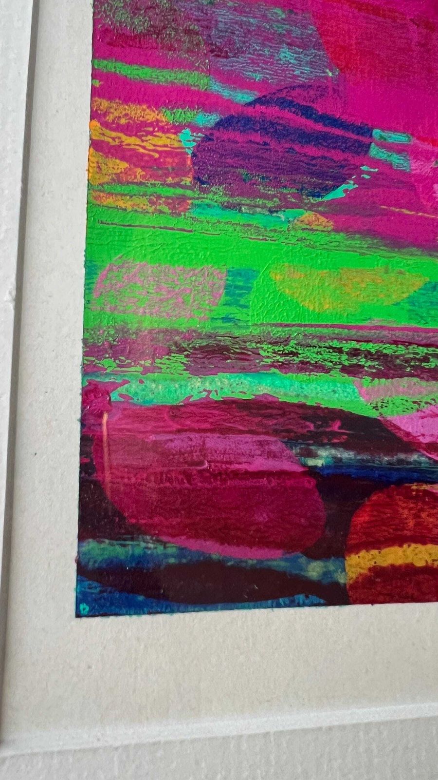 Framed Acrylic Painting "Bubbles" By Rae Flack – Contemporary Abstract Art photo 239.0