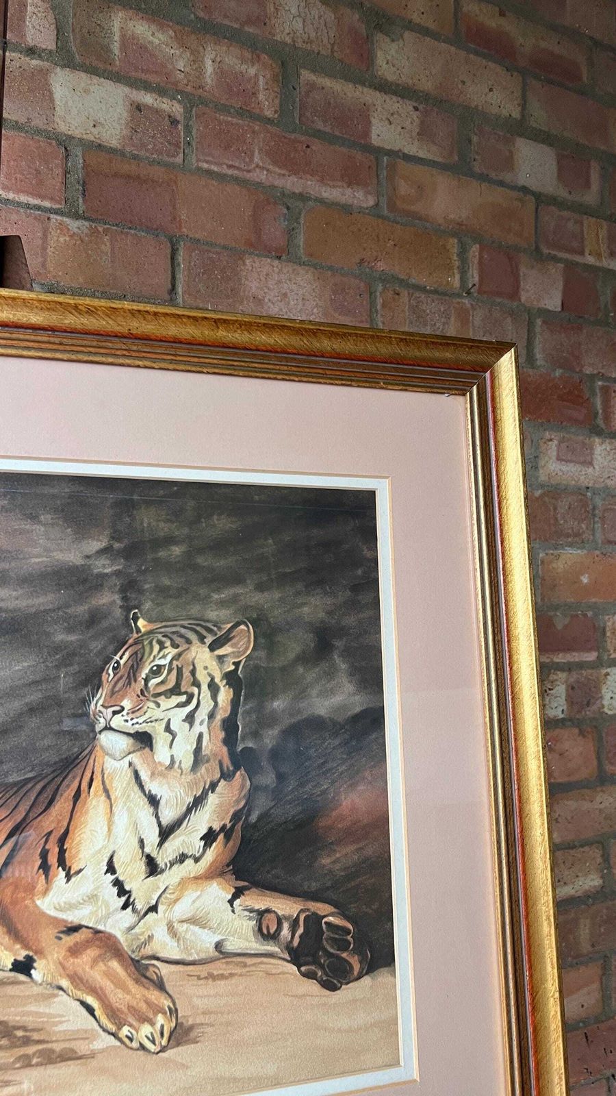 Framed Watercolour Painting Of A Tiger – Wildlife Art photo 179.0