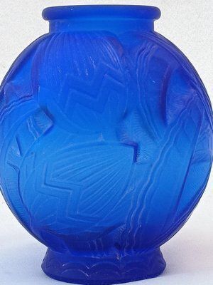 Art Deco Glass Les Nenuphars Vase By Pierre Davesn photo buy