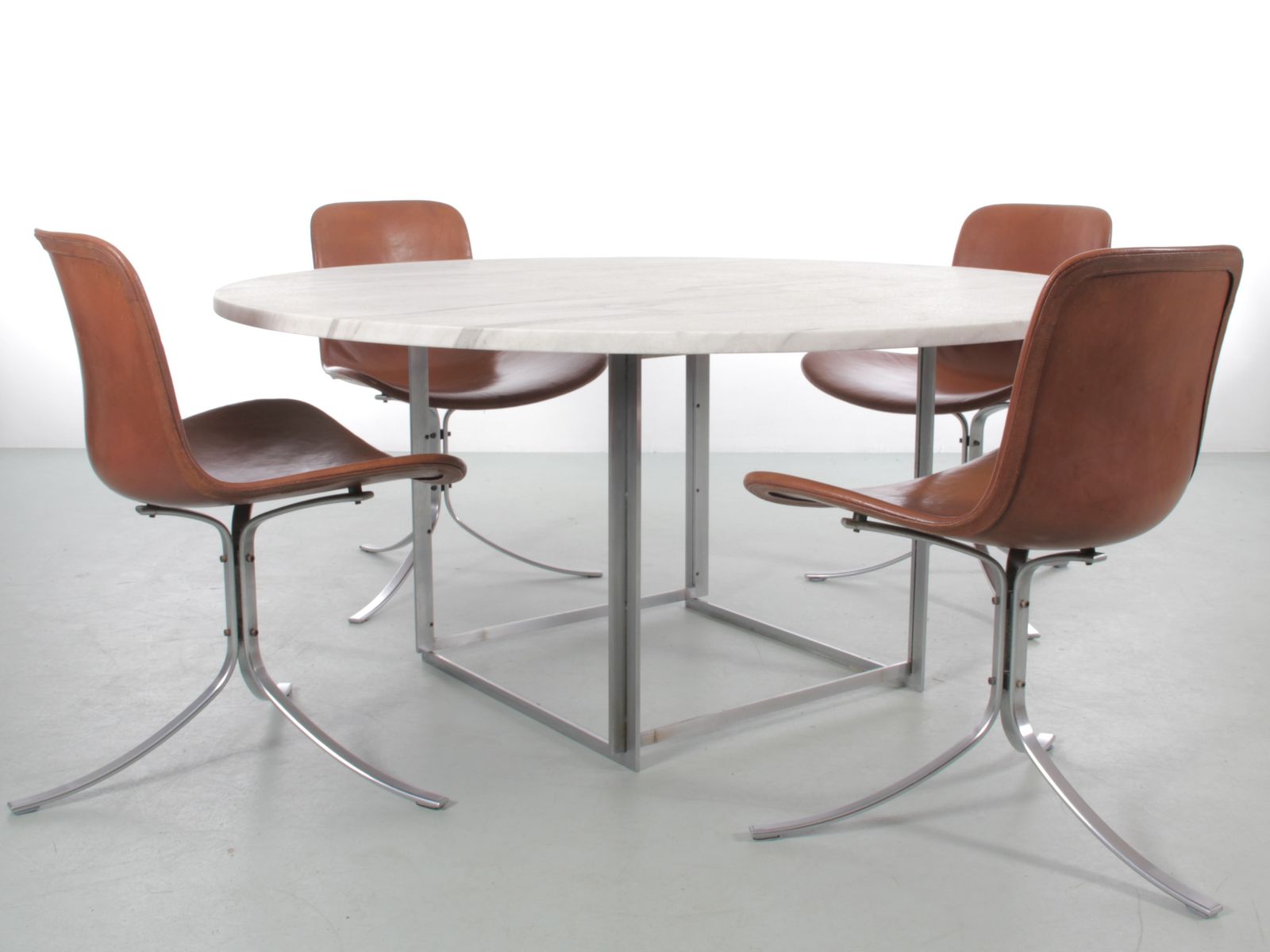Mid Century Modern Scandinavian Dining Table Pk 54 With Extensions By Poul Kjaerholm For Kold Christensen photo buy