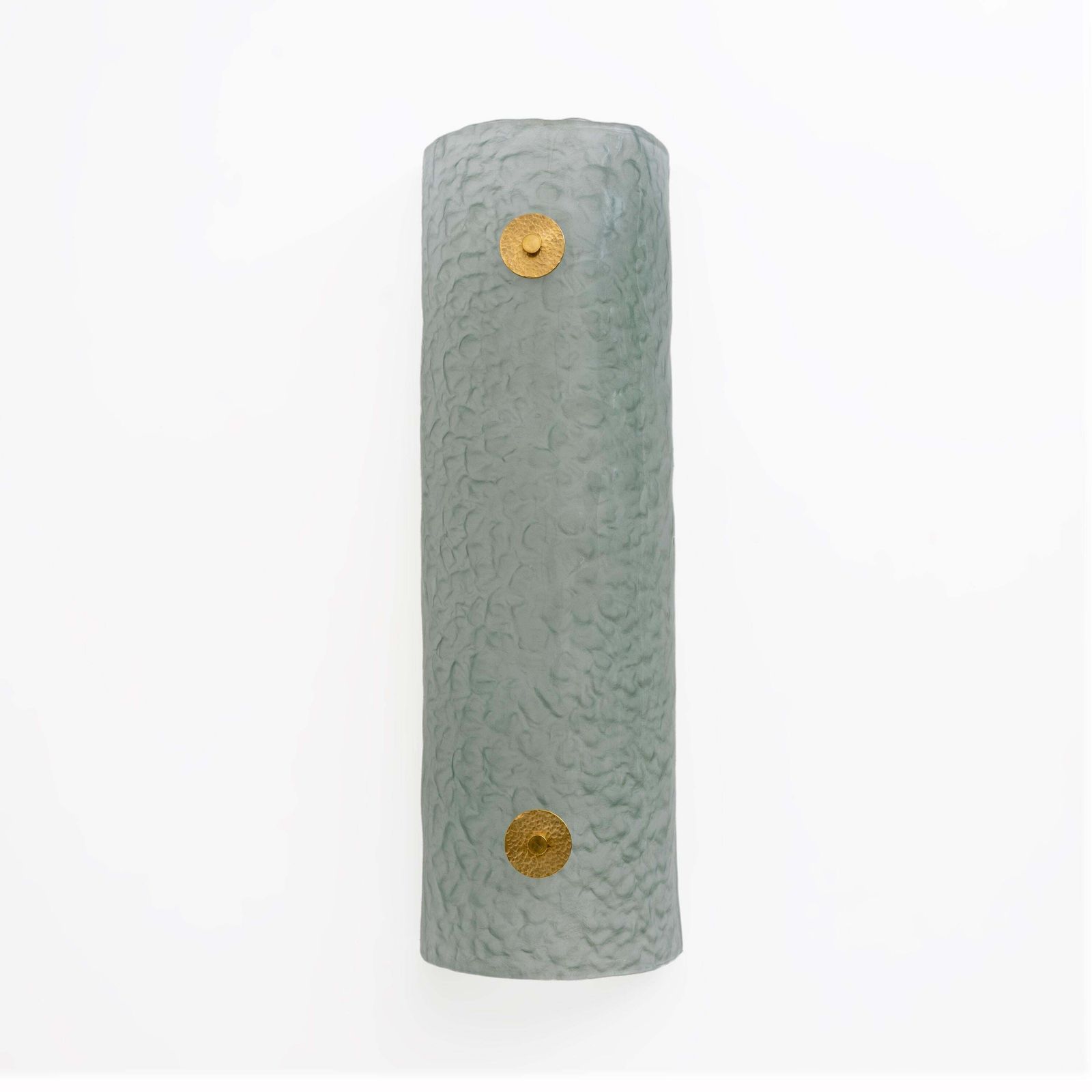 Pair Of Modern Italian Murano Glass Green Water And Brass Wall Sconces photo for sale