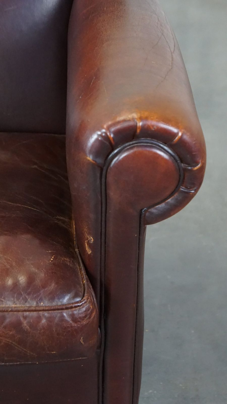 photo furniture Sleekly Finished Armchair Made Of Sheepskin