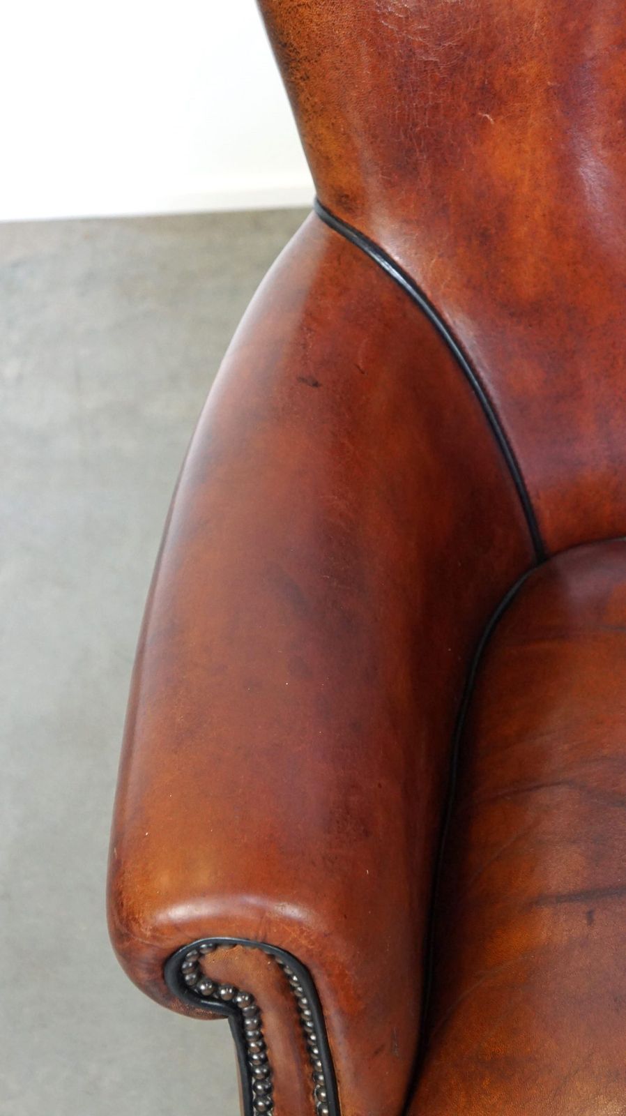 Comfortable Sheepskin Armchair With A Beautiful Finish And Deep Color photo buy