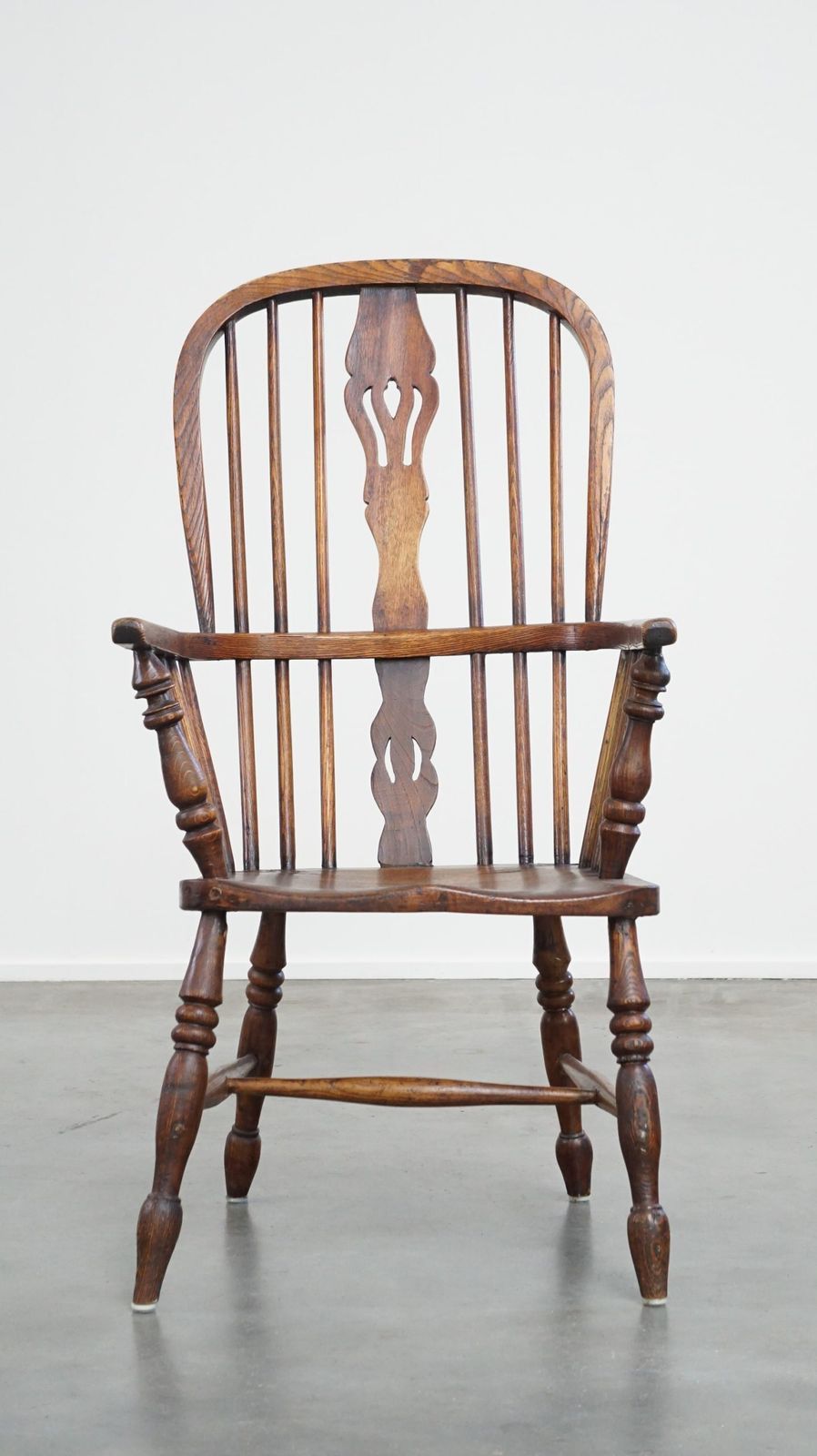 Charming, Antique English Highback Windsor Dining Chair With A Beautiful Patina photo furniture