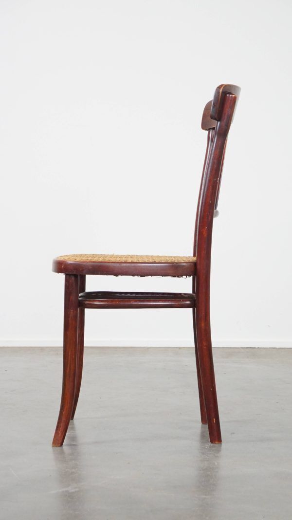 Original Vintage Thonet Design Bistro Chair With Matted Seat photo Furniture