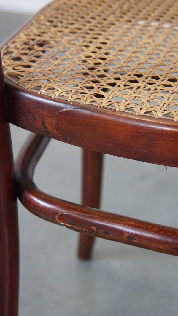 photo buy Set Of 2 Original Vintage Thonet Design Bistro Chairs With Matted Seat