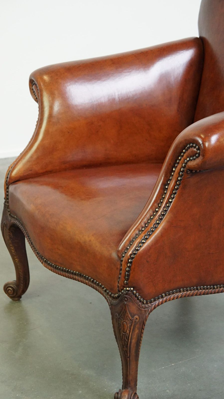 photo buy Fully Restored Antique Sheepskin Armchair