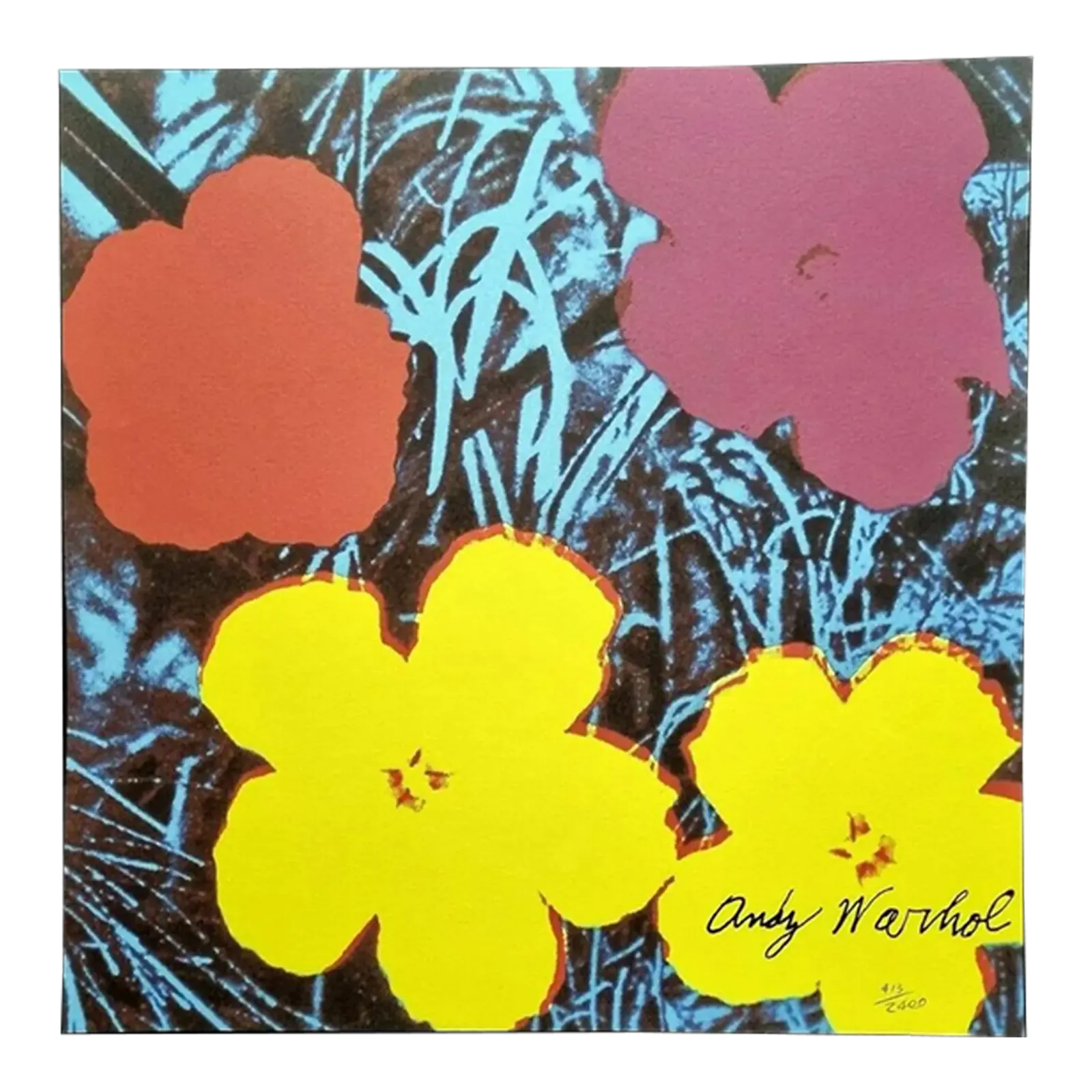1986 Carnegie Museum Of Art After Andy Warhol "Poppy Flowers" Lithograph