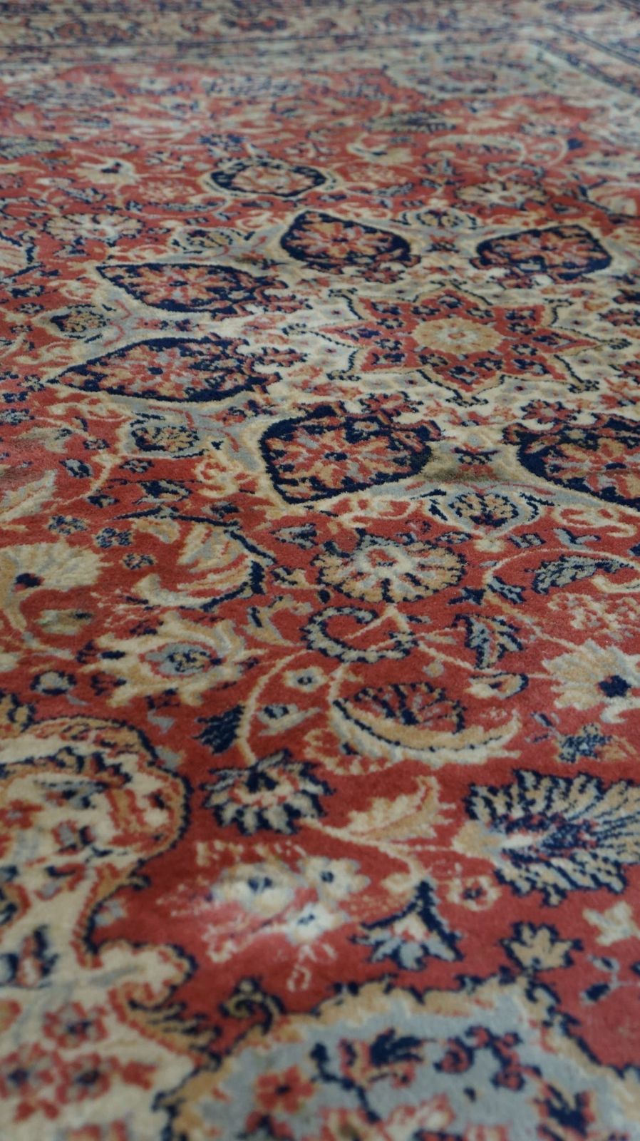 Beautiful Oriental Rug With Cream, Blue, Red And Pink, 246x172cm photo furniture