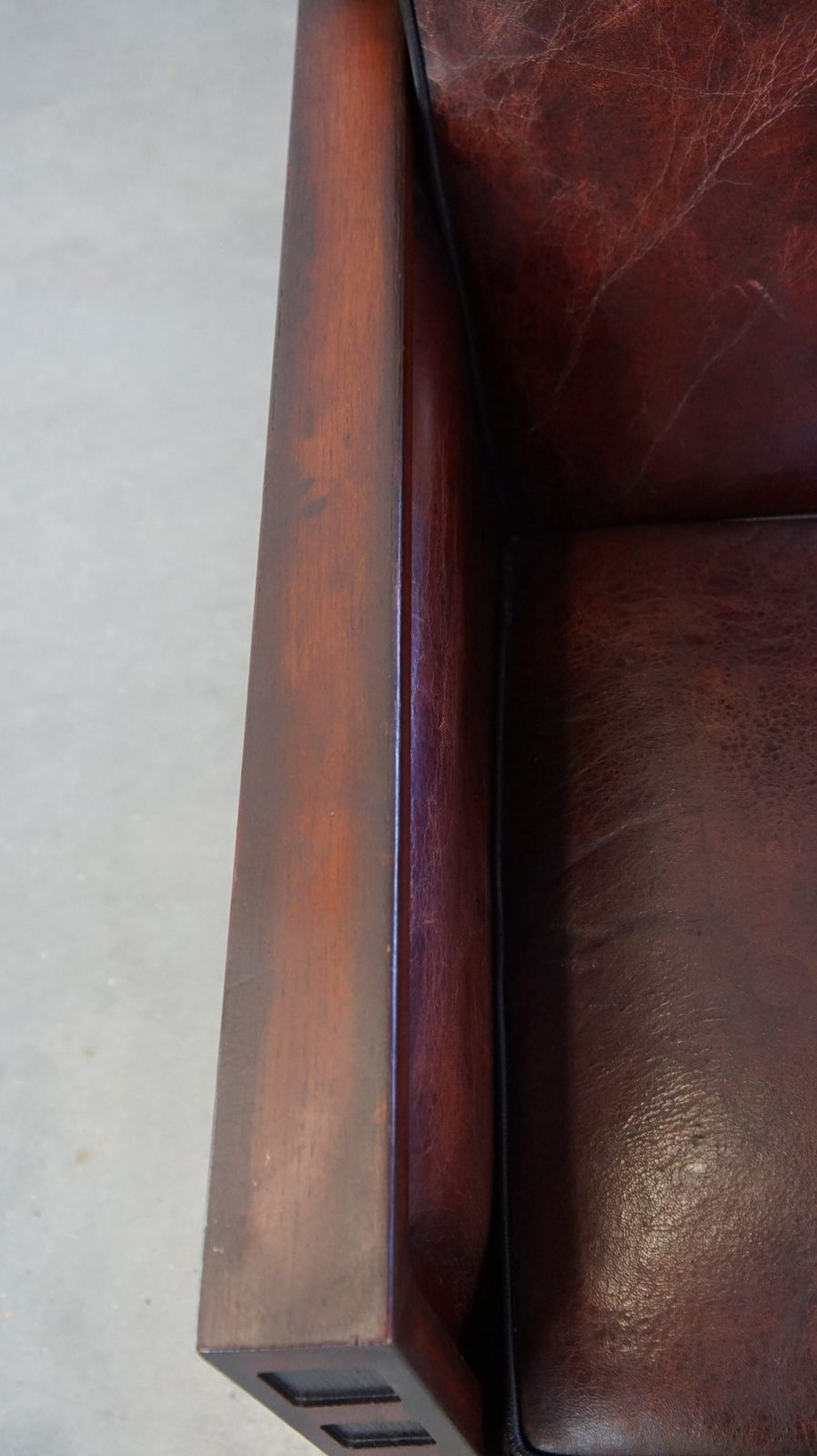 Sheepskin Art Deco Design Armchair Combined With Wood And A Beautiful Patina photo buy