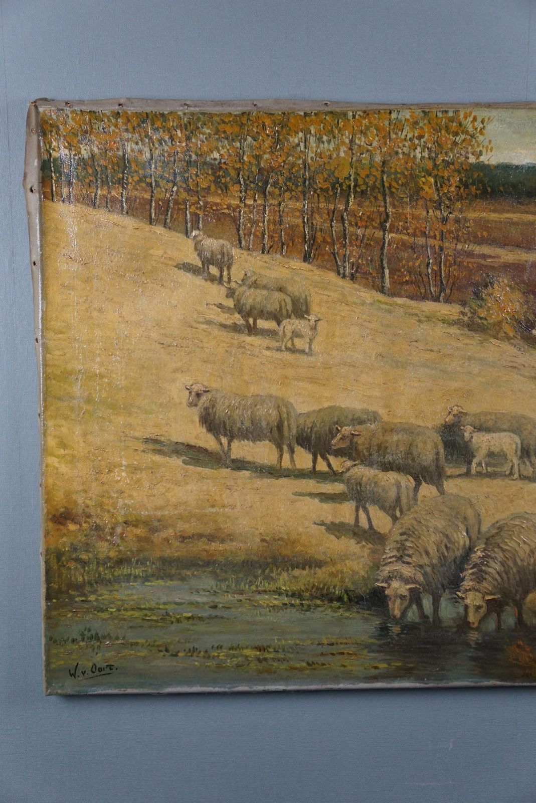 Schilderij Met Oud Hollands Heidelandschap photo for sale