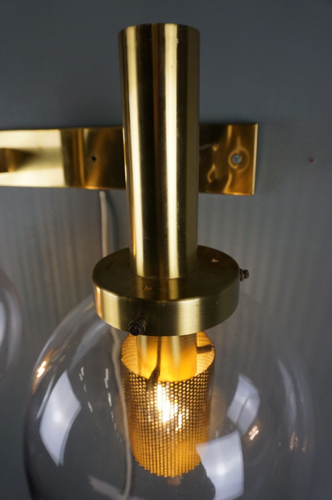 Zweedse Messing Wandlamp, Hans Agne Jakobsson, 1960 photo vintage