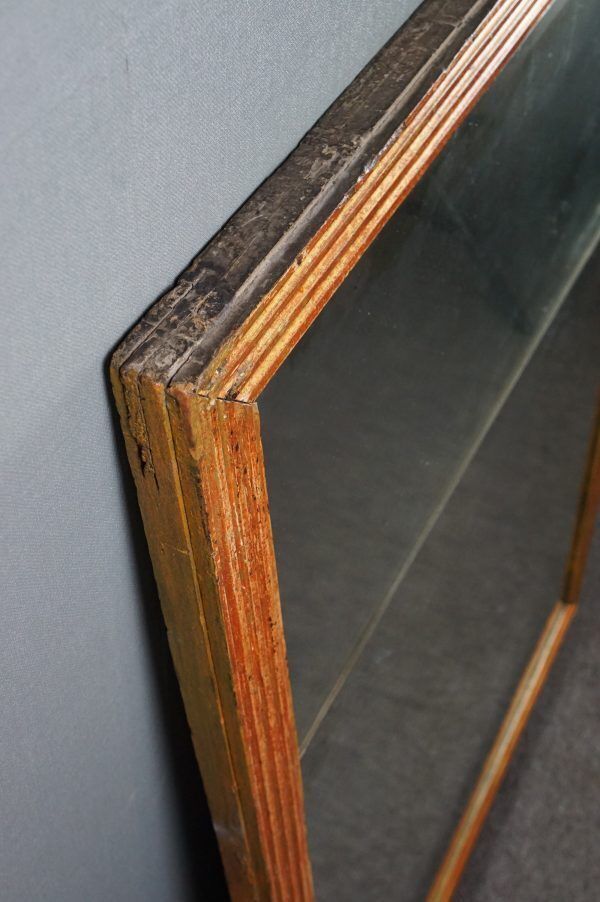 Grote Antieke Vergulde Schouwspiegel Met Patina, 18e Eeuw photo buy