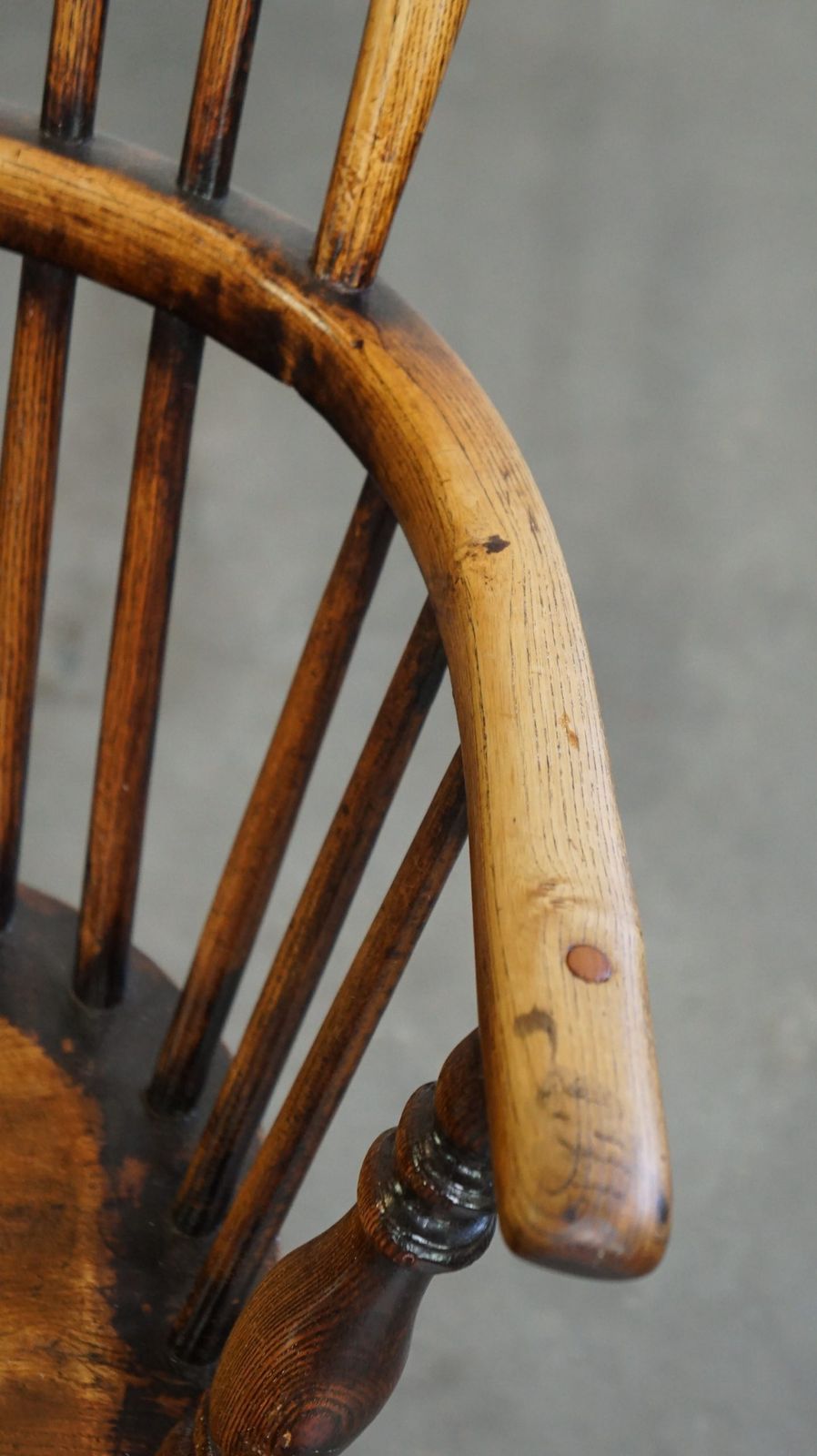 Beautiful And Practical Antique English Highback Windsor Chair With A Beautiful Patina photo vintage