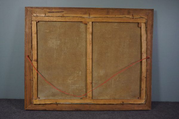 photo vinterior Zeer Groot En Indrukwekkend Schilderij Van Paarden, Olieverf
