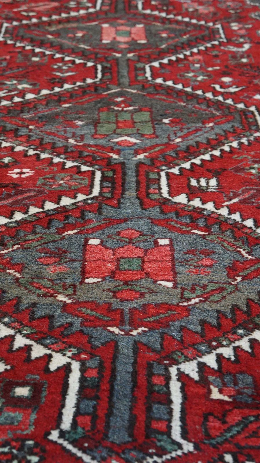Subtle Vintage Oriental Rug With Red And Gray Colors 186x119cm photo furniture