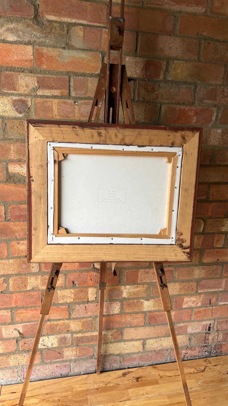 photo furniture Framed Mid Century Oil Painting – Rural Landscape Scene