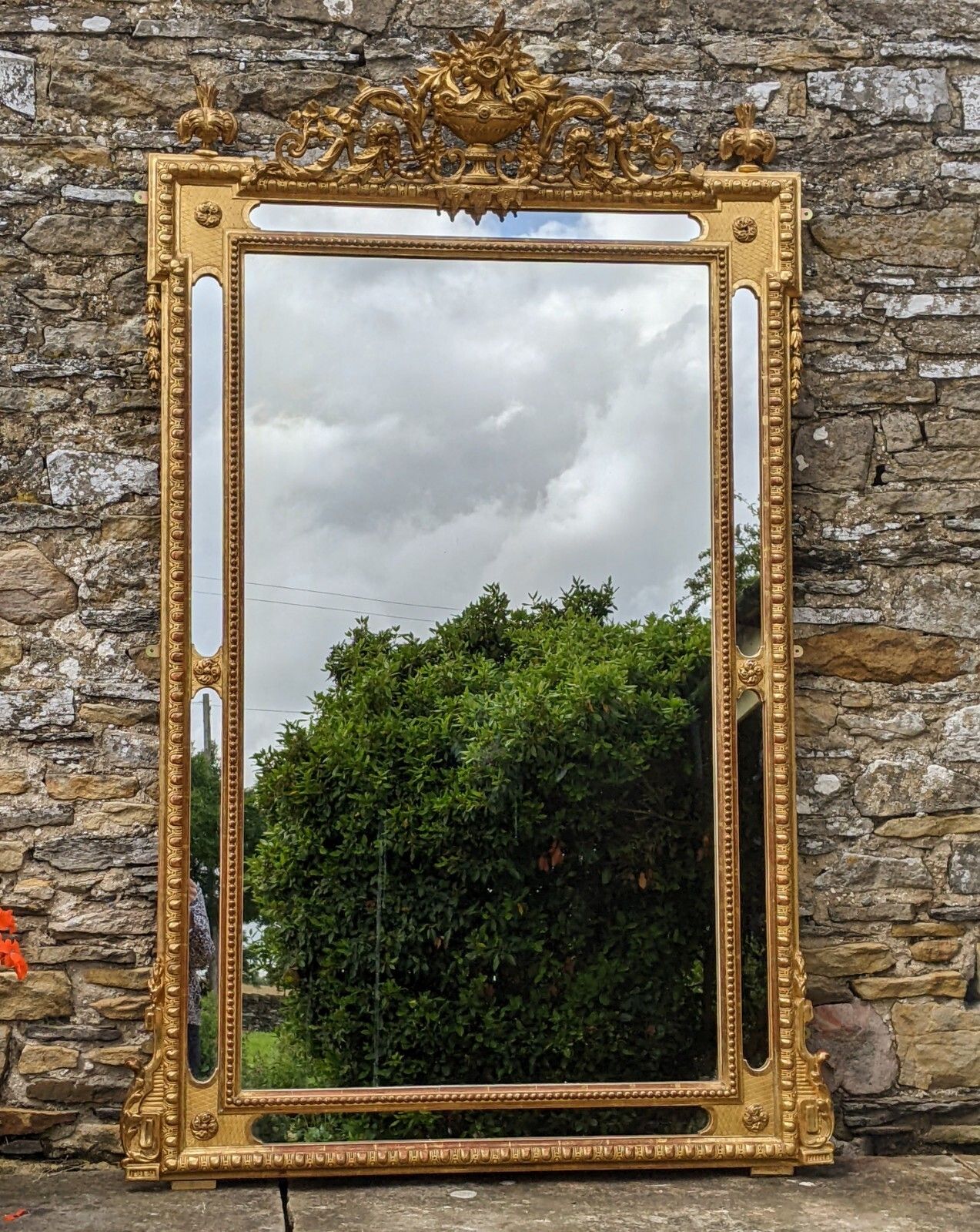 Outstanding French Louis XVI Gilt Mirror photo furniture