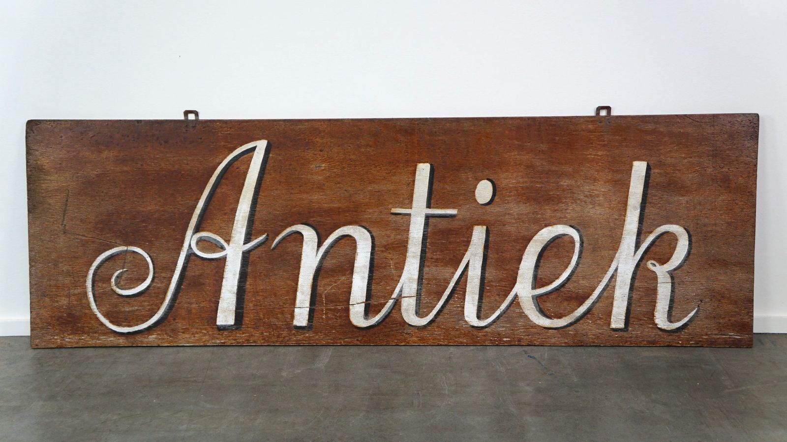 Antique Sign/Advertising Board Hand Painted On Hardboard photo furniture