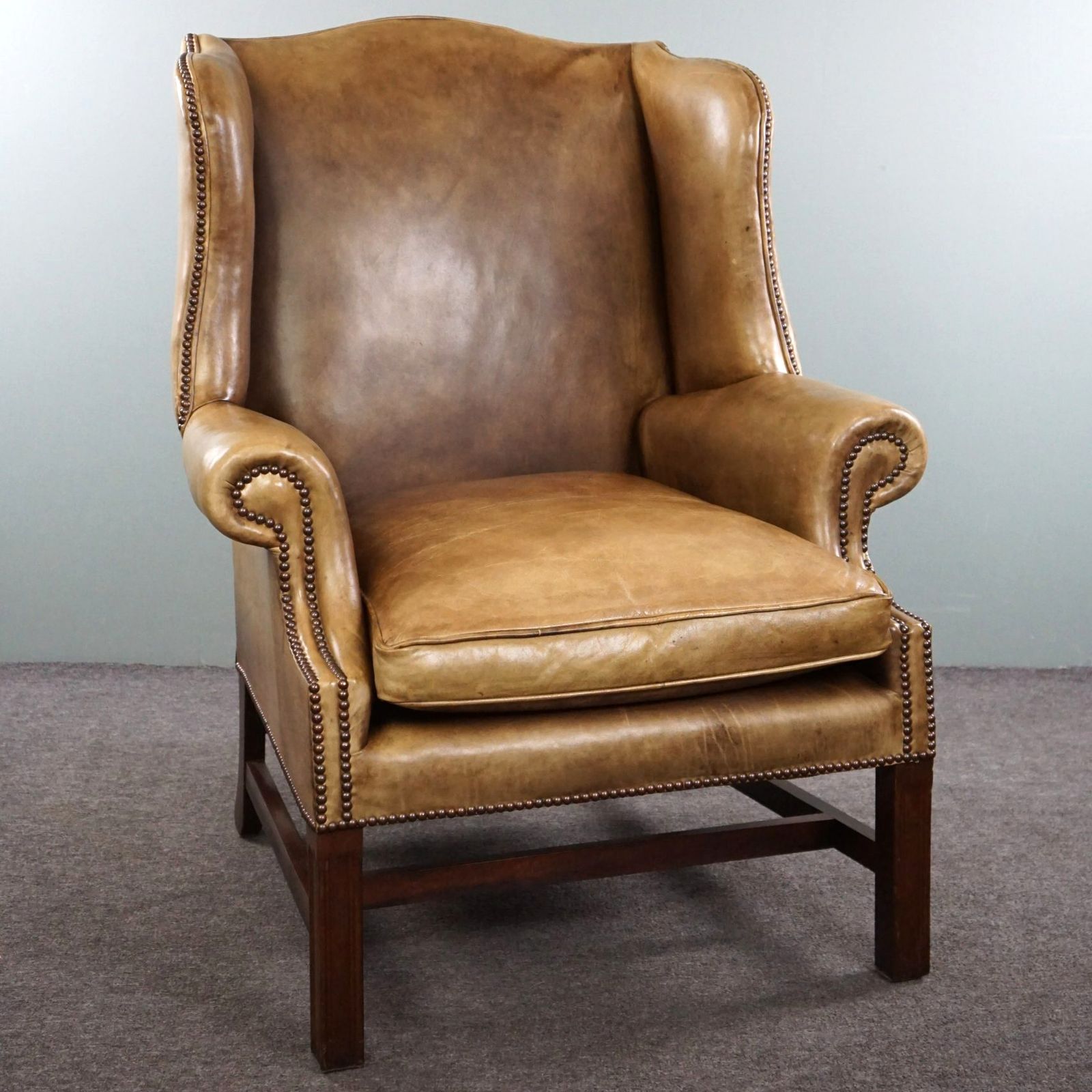 Royal Cowhide Leather Armchair In Very Good Condition