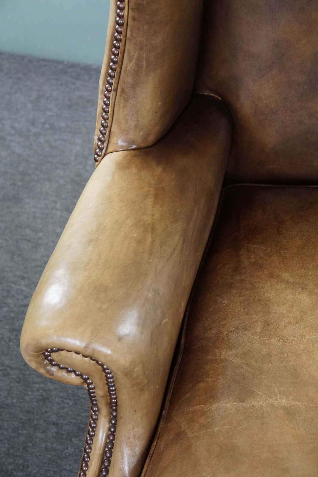 Royal Cowhide Leather Armchair In Very Good Condition photo buy