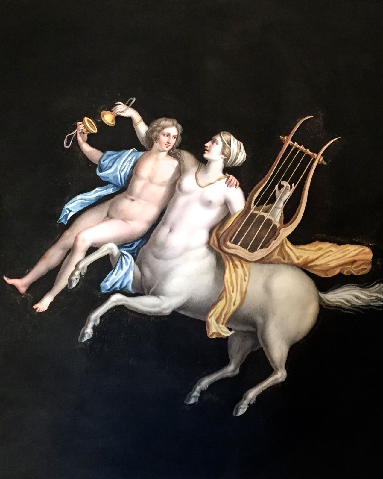 Maestri: Grand Tour Gouache Of Centaur Of The Villa Cicero photo furniture