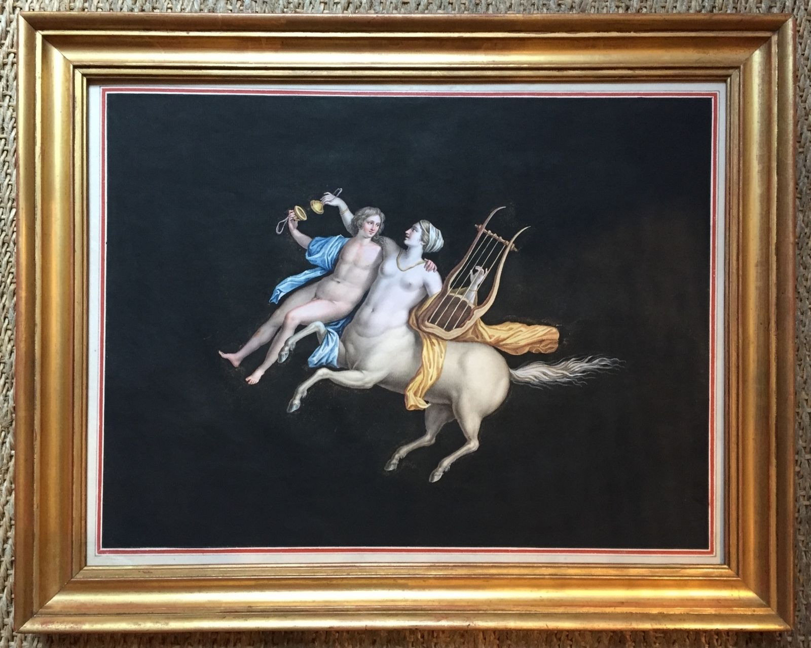 Maestri: Grand Tour Gouache Of Centaur Of The Villa Cicero photo 2950.0