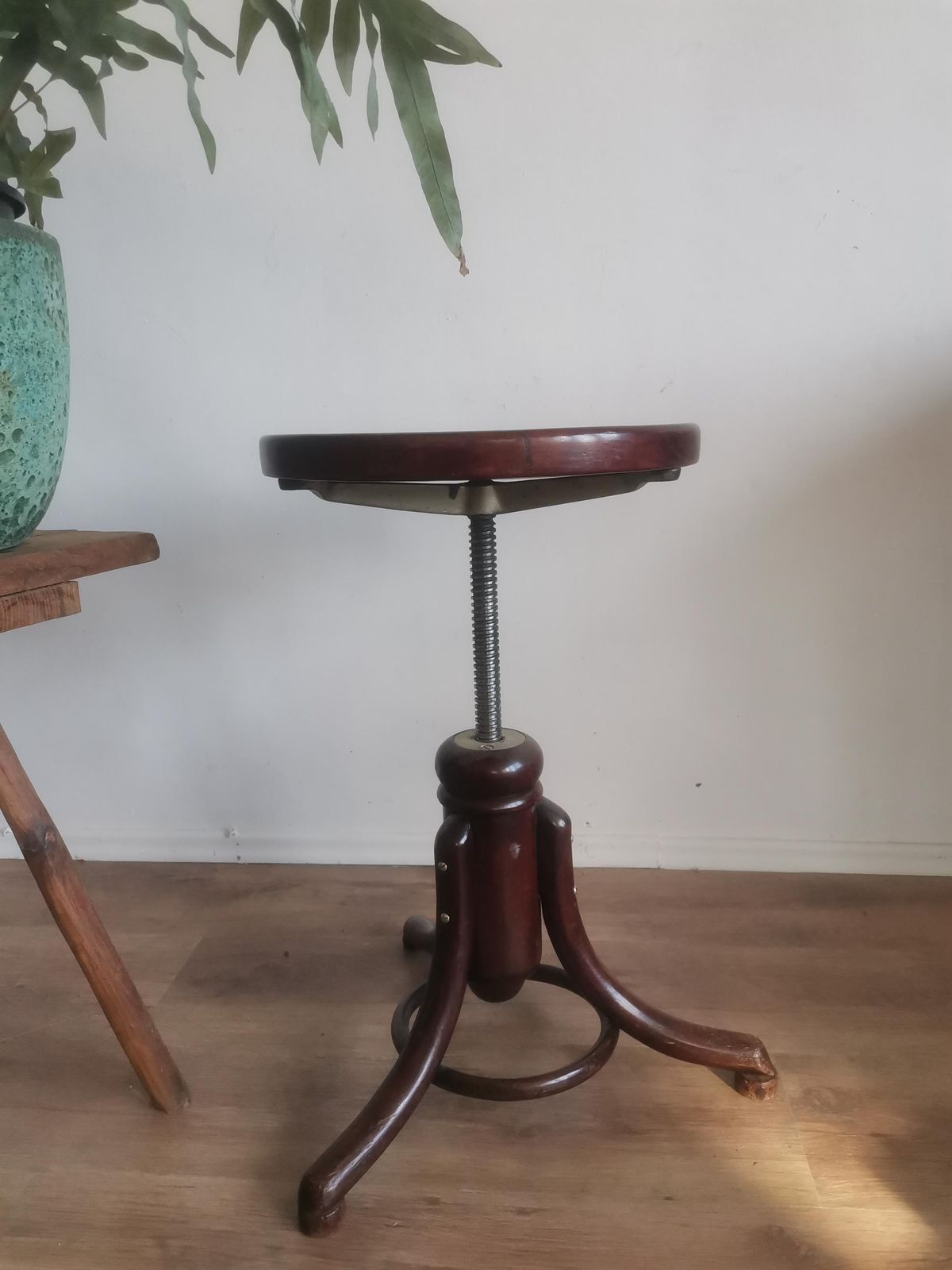 Original Thonet Piano Stool Quality Bentwood Hand Made Seat Thonet Chair Vintage photo buy