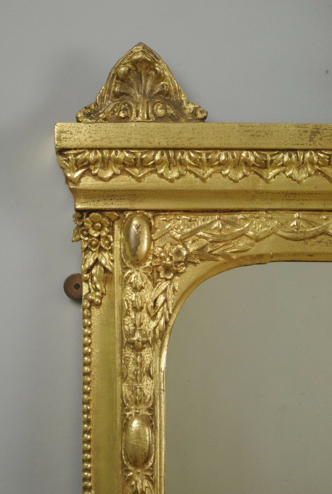 Victorian Gilt Overmantle Mirror With 'Putto' Cresting photo Home Decor