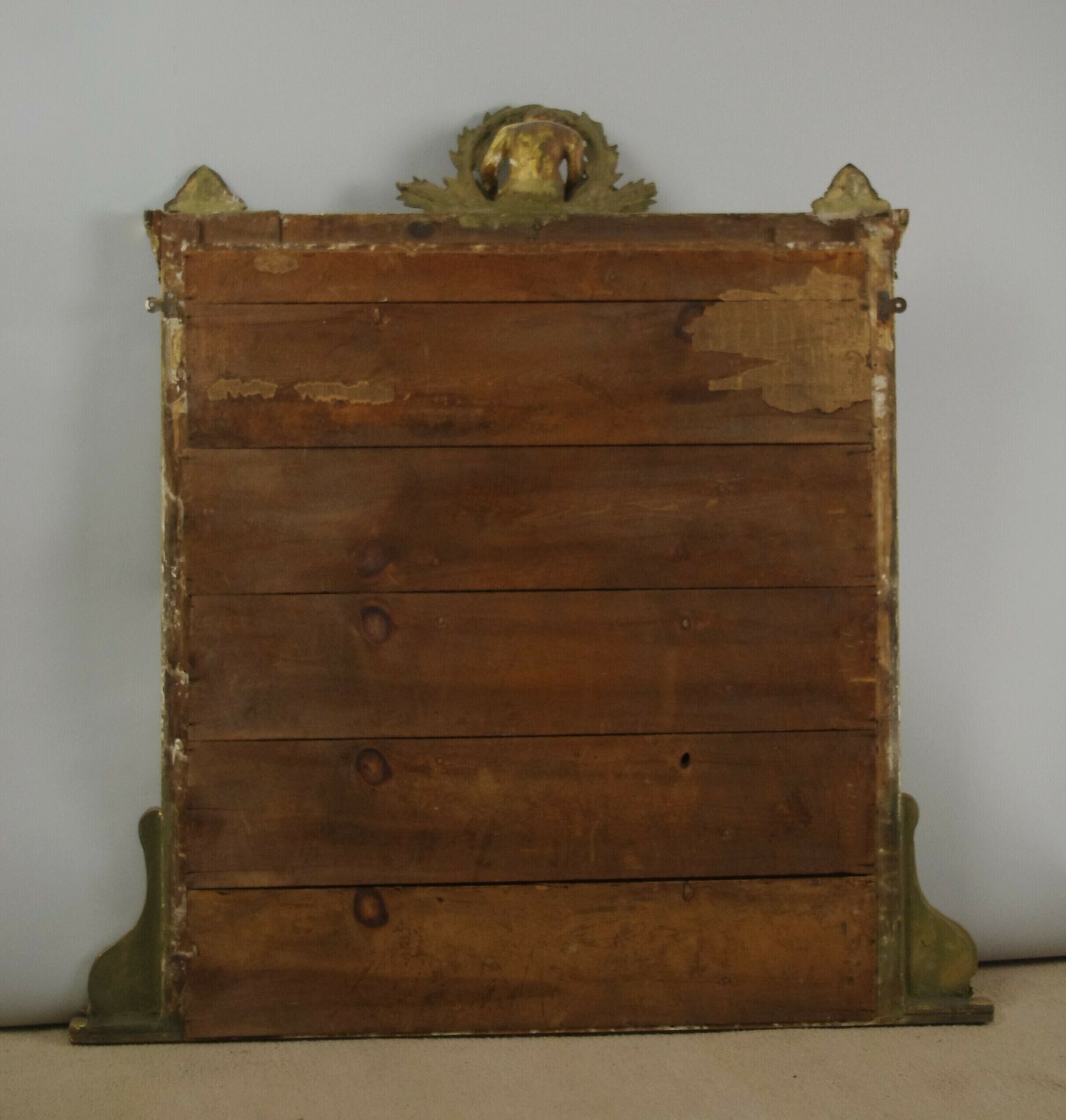 photo furniture Victorian Gilt Overmantle Mirror With 'Putto' Cresting
