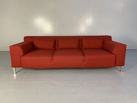 Zanotta “Greg” 3 Seat Sofa – In Red Alpaca Wool