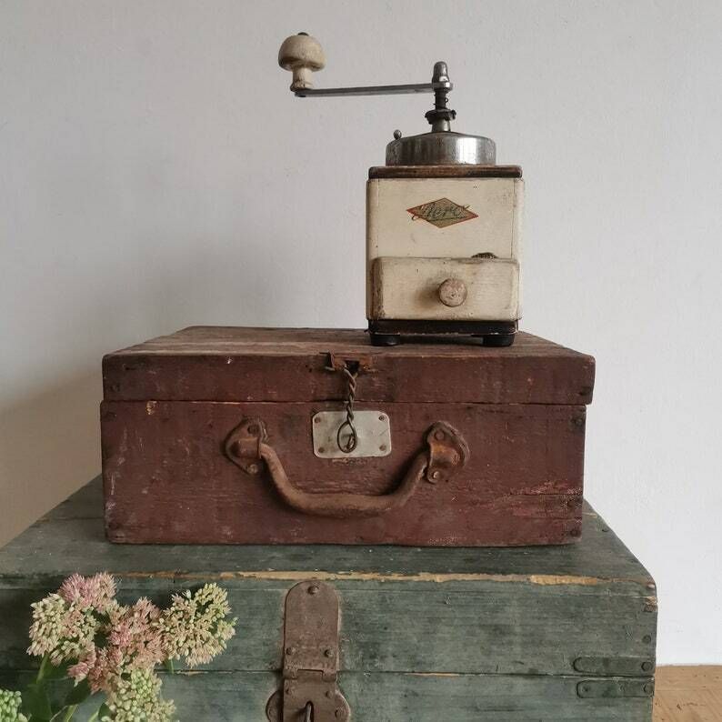 Shabby Trunk C1930, Rustic Cabinet Storage Box, Jewelry, Herb Cupboard, Up Cycle, Organise Trinket, Hand Made, Primitive Case Scratch Built photo furniture