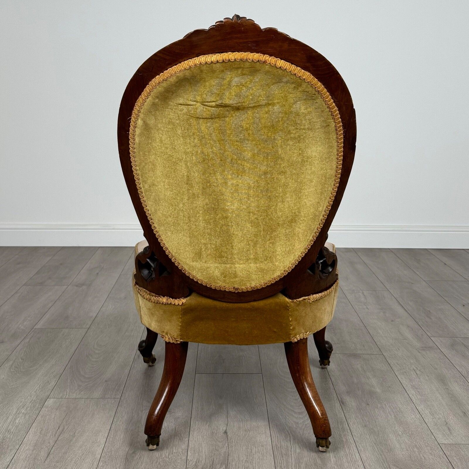 Antique 19th Century Nursing Chair / Armchair In Walnut photo Furniture
