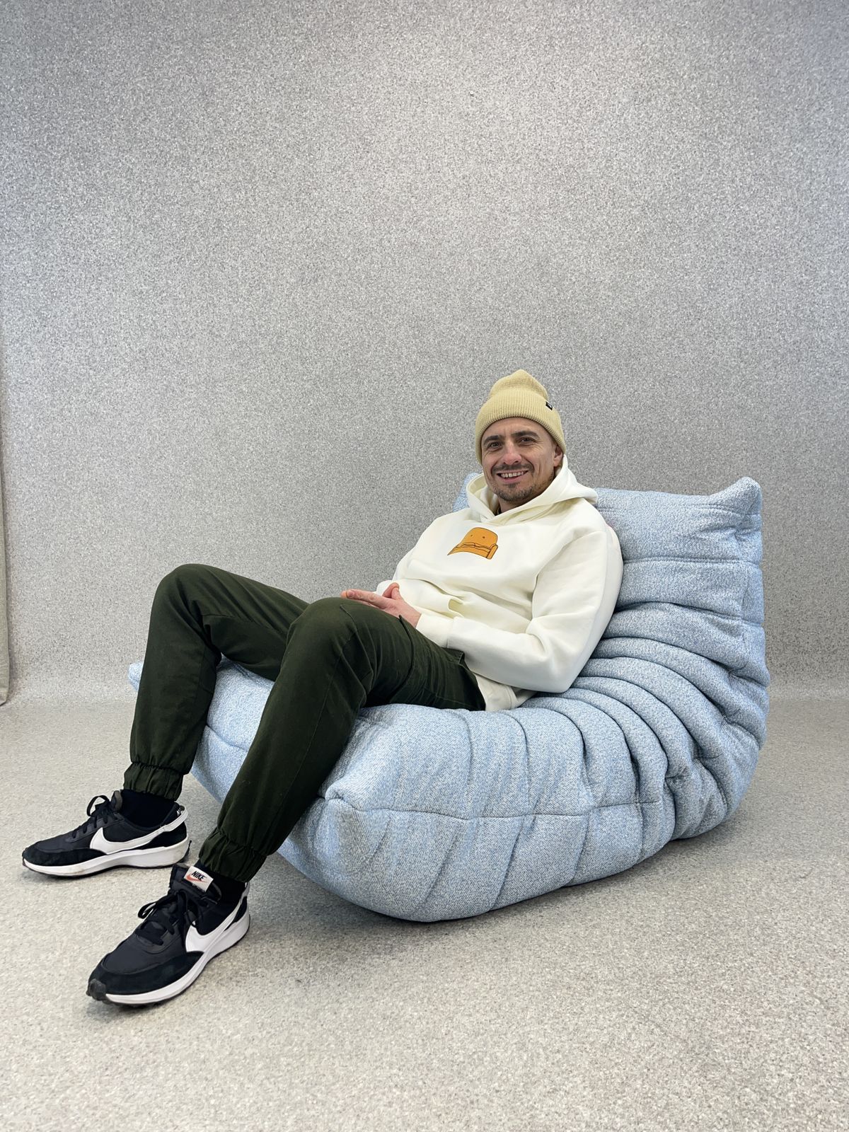 photo vintage Light Blue Ligne Roset Togo One Seater Modular Sofa